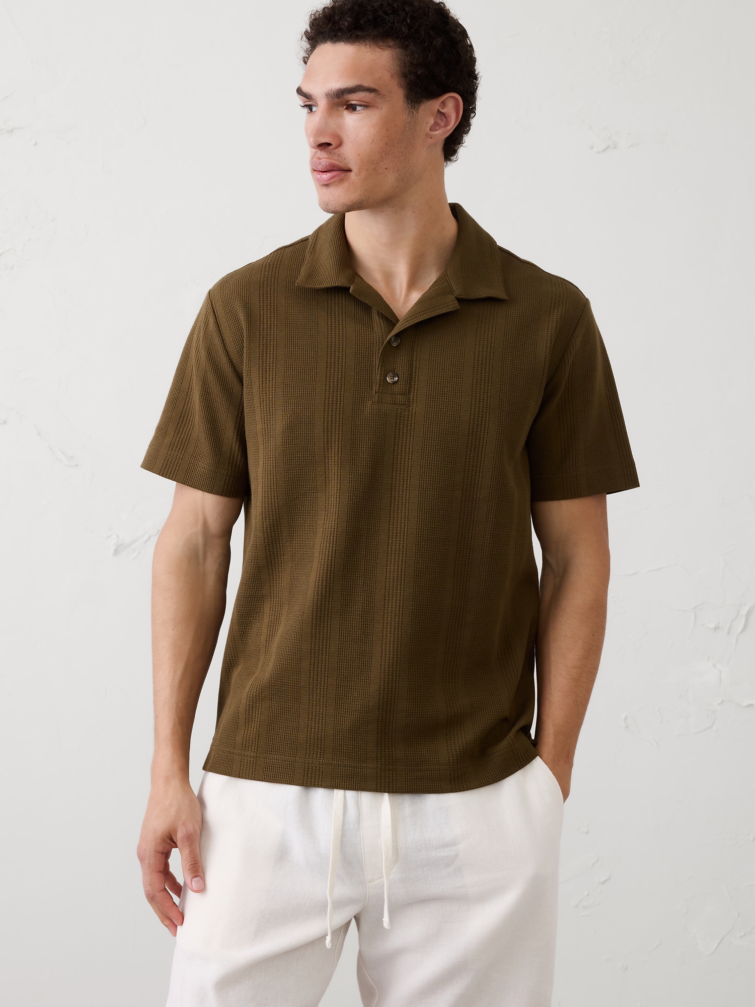 Image number 1 showing, Standard-Fit Textured Polo