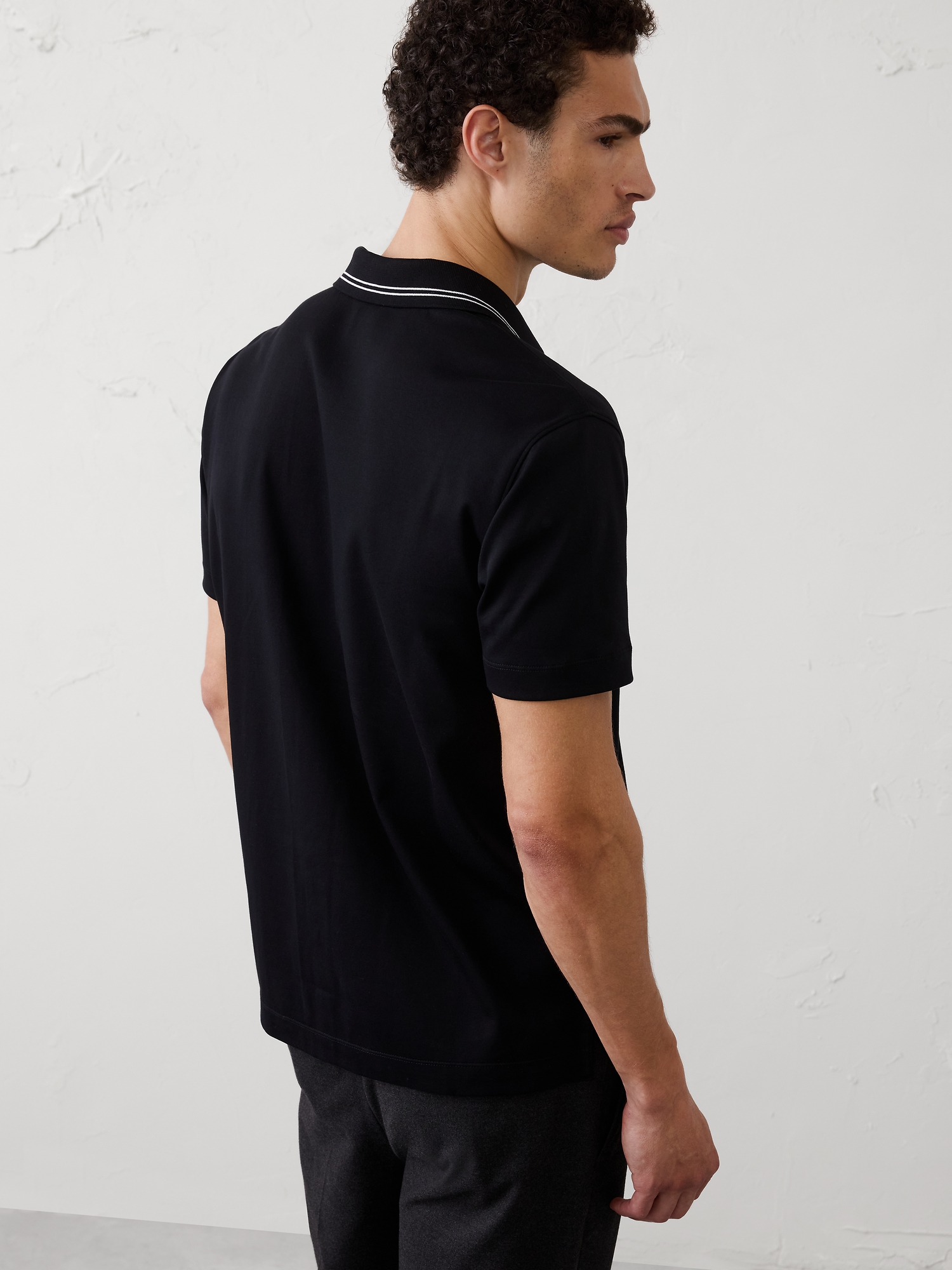 Image number 2 showing, Standard-Fit Luxe Touch Button-Down Polo