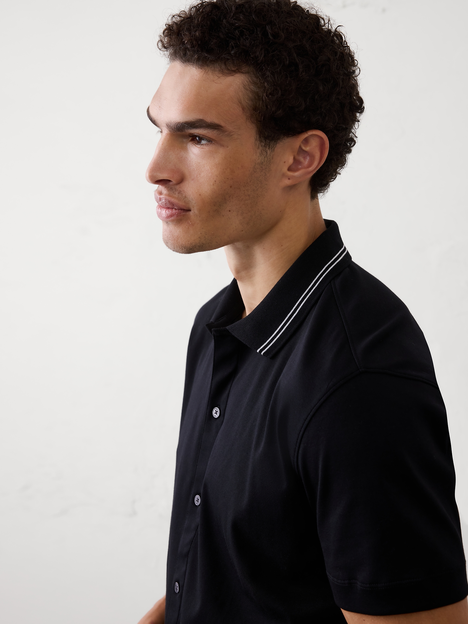 Image number 3 showing, Standard-Fit Luxe Touch Button-Down Polo