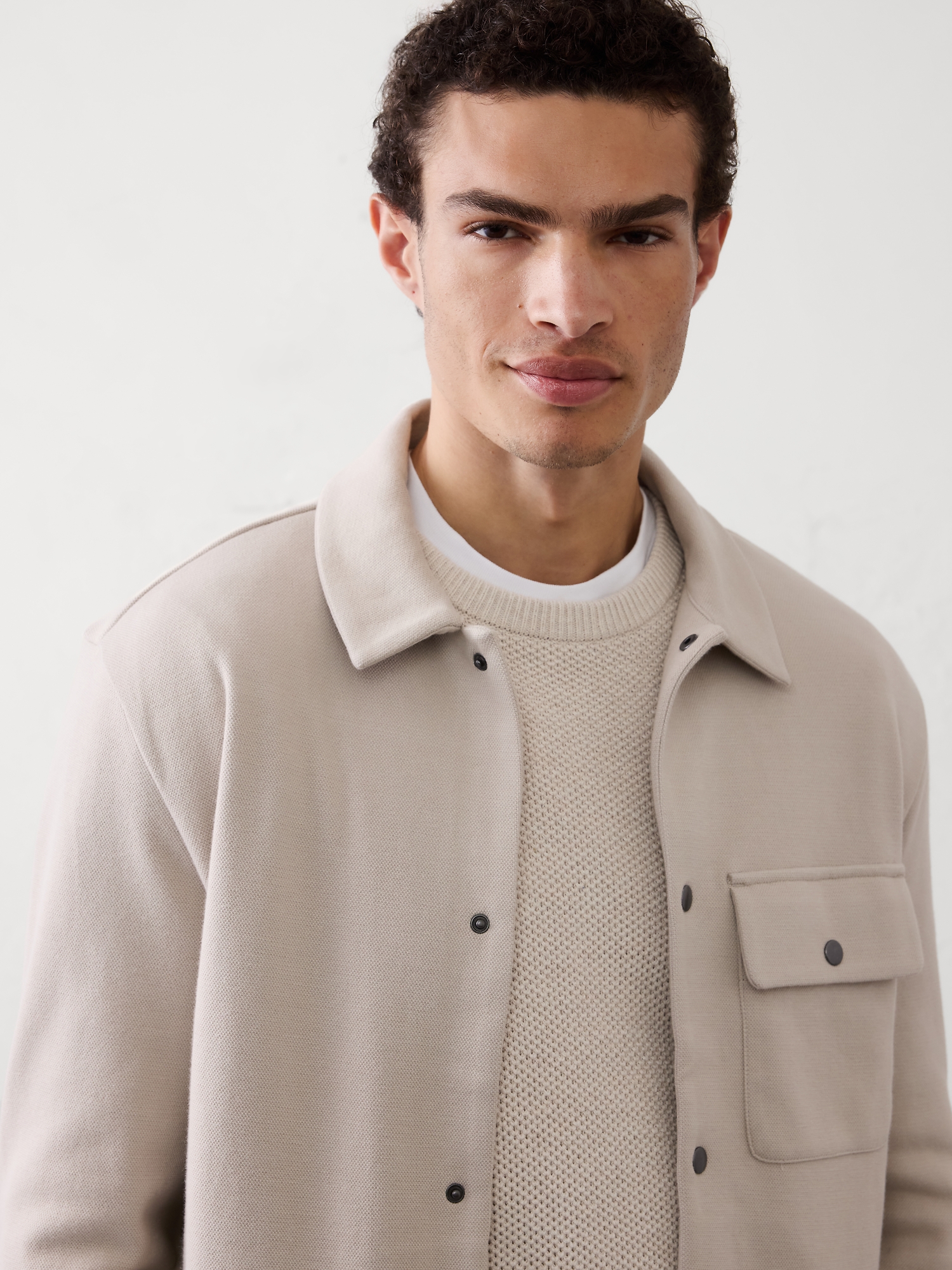 Image number 3 showing, Knit Shirt Jacket