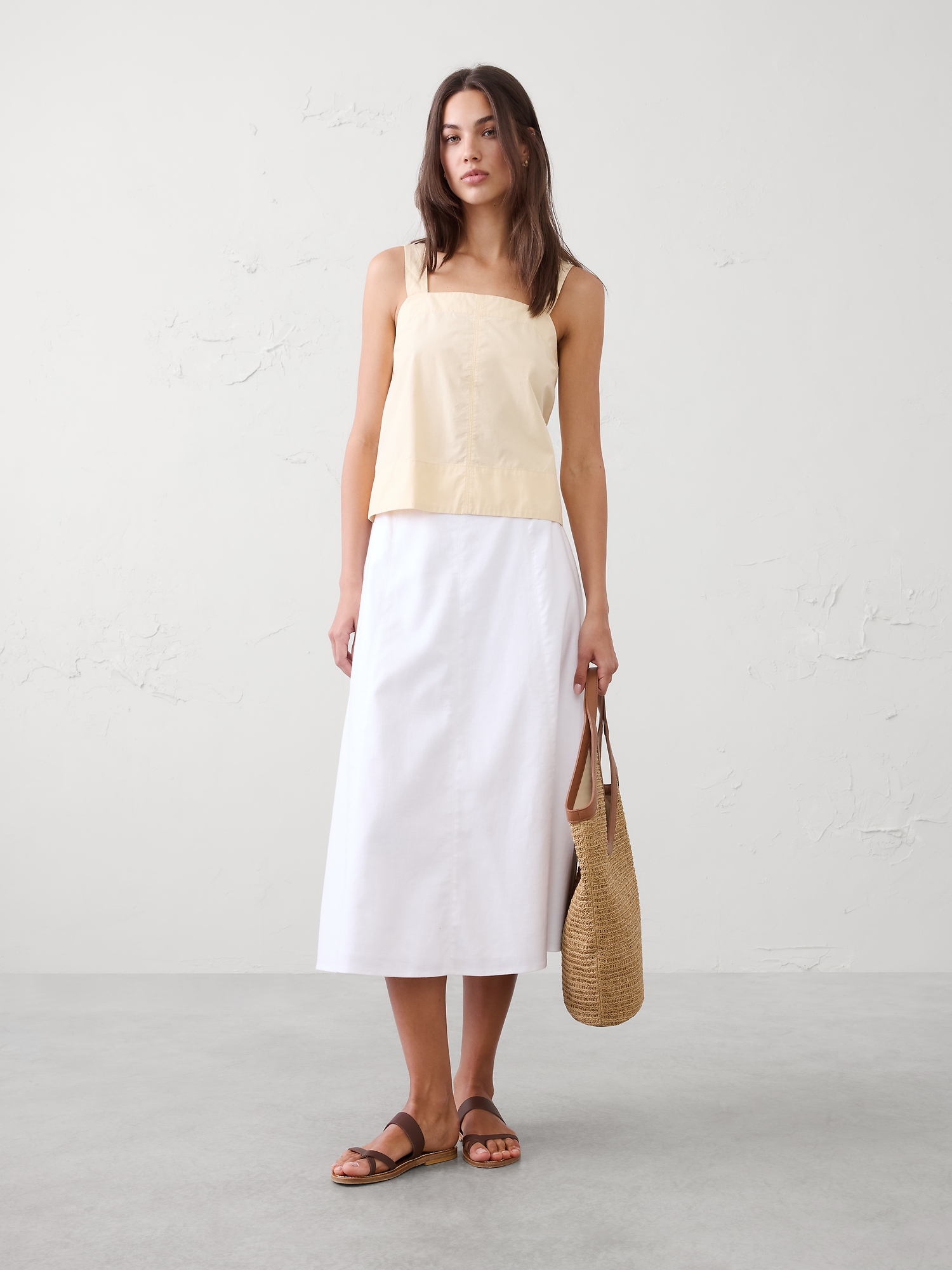 Image number 1 showing, Boxy Topstitch Tank