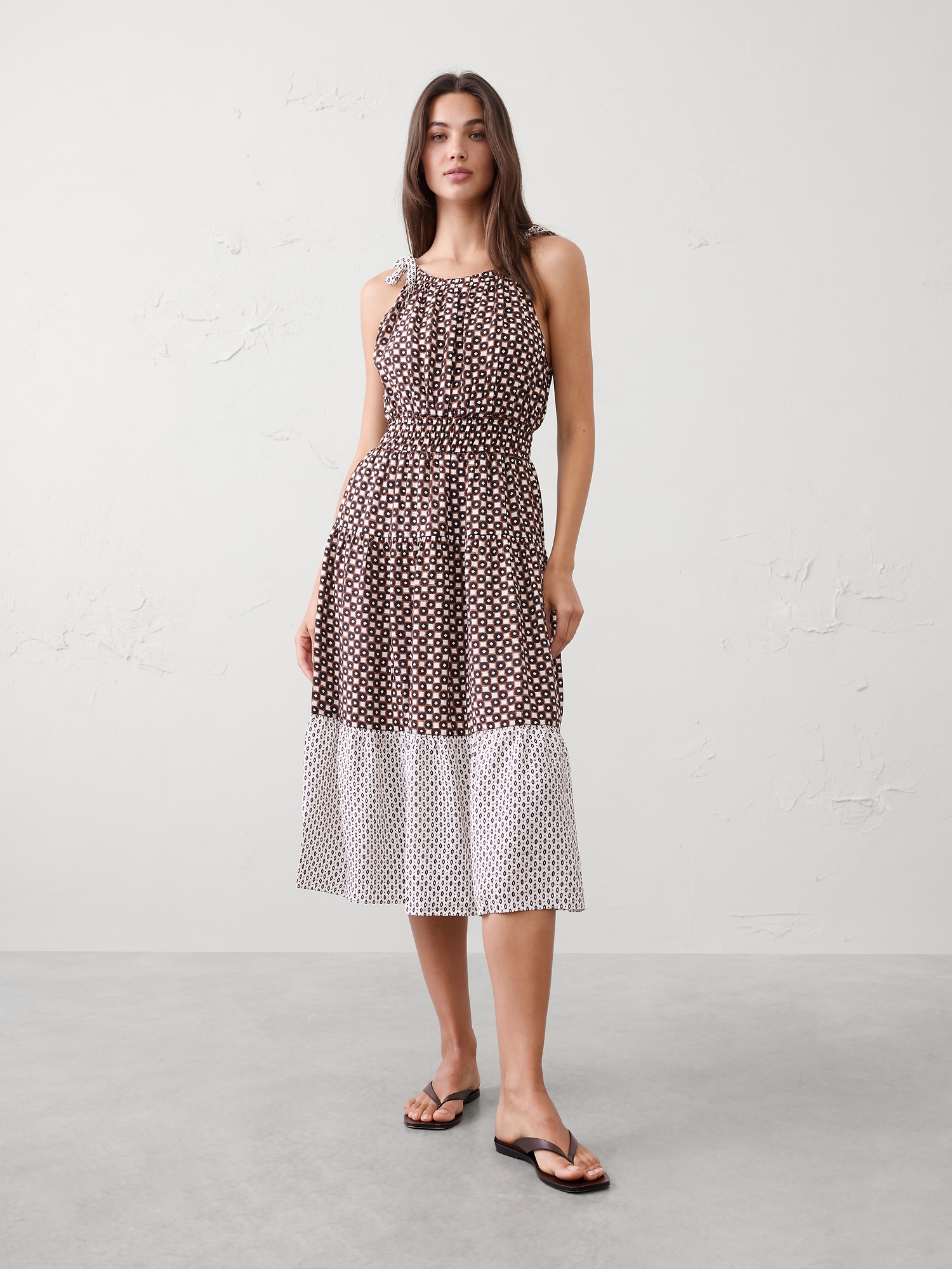 Image number 1 showing, Tied-Shoulder Maxi Dress