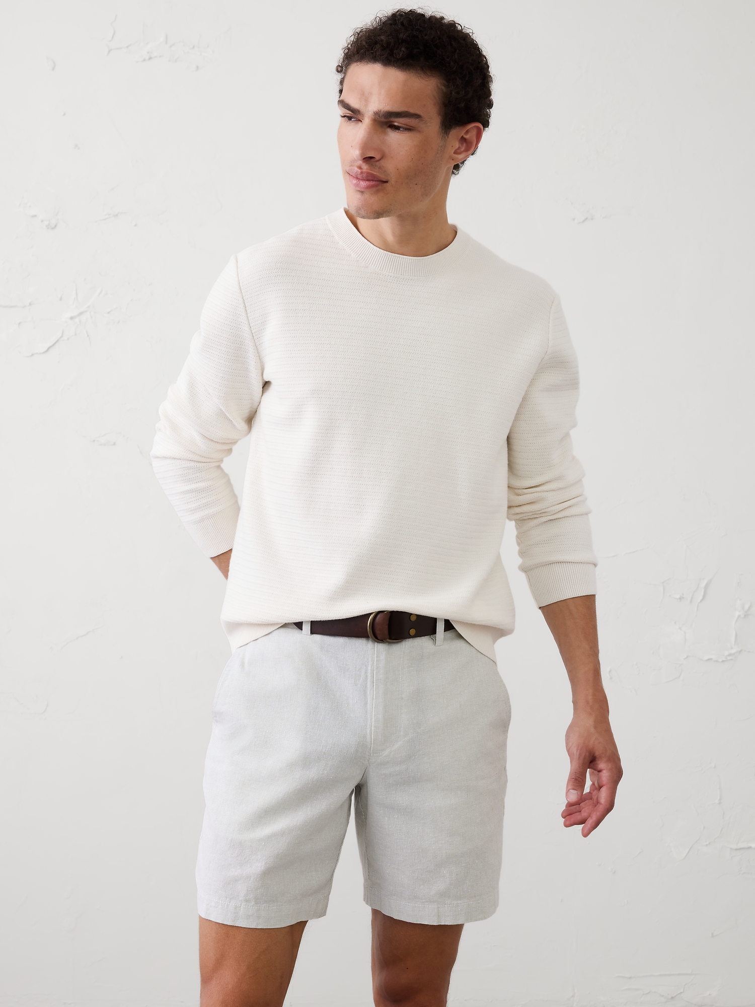 Image number 3 showing, Slim-Fit 7" Linen-Blend Short