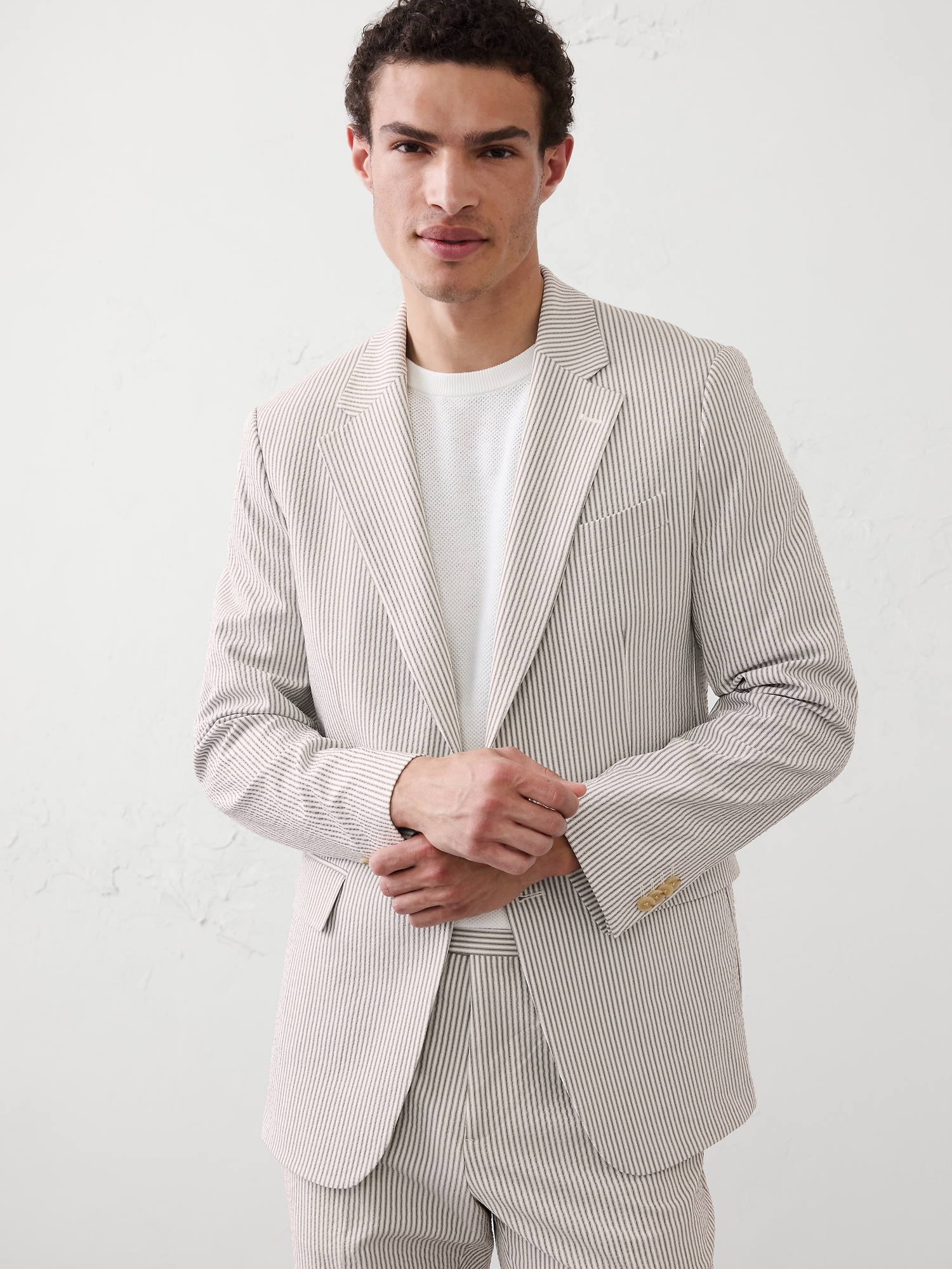 Image number 1 showing, Seersucker Suit Jacket
