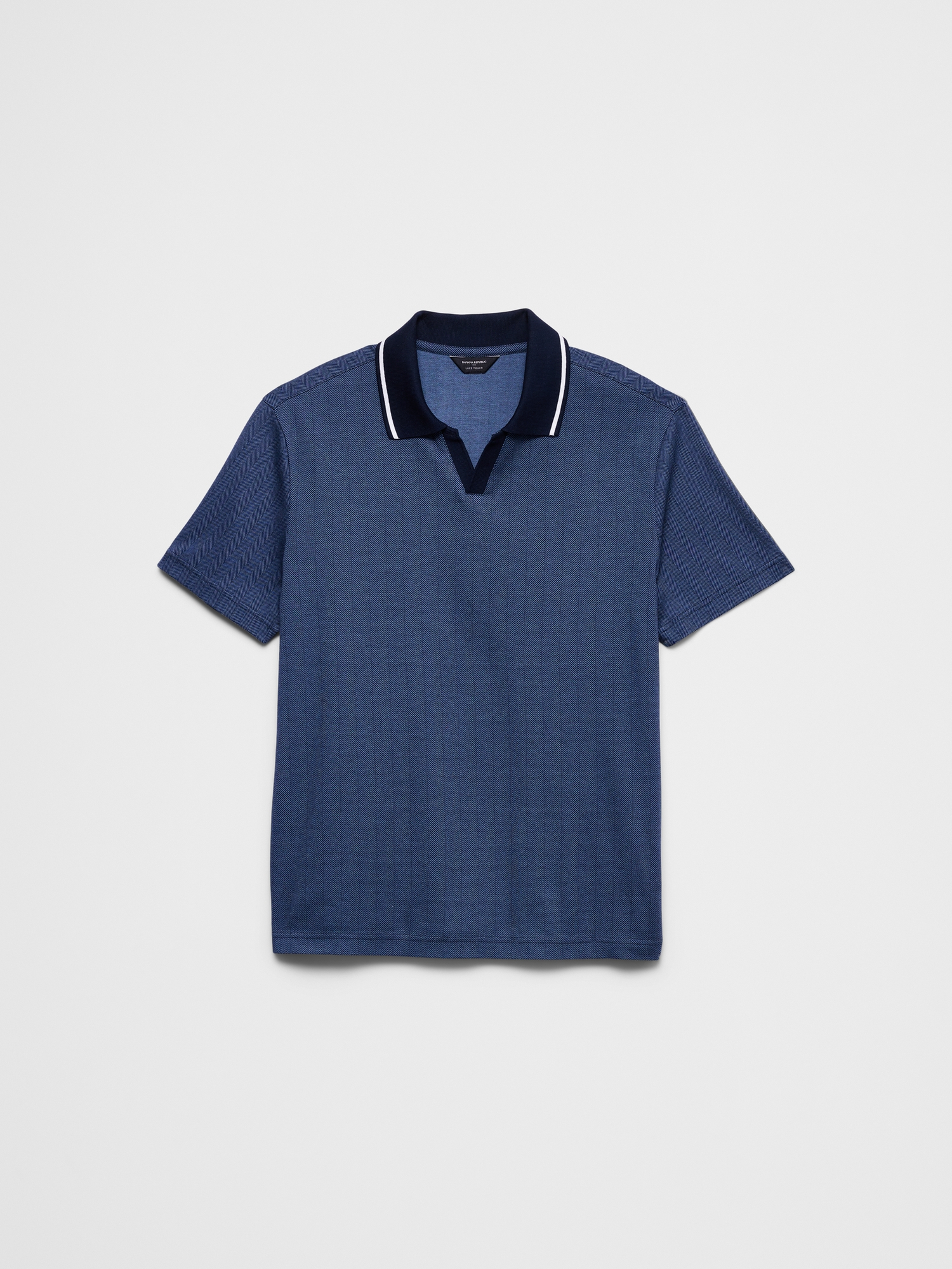 Image number 4 showing, Standard-Fit Luxe Touch Johnny-Collar Polo