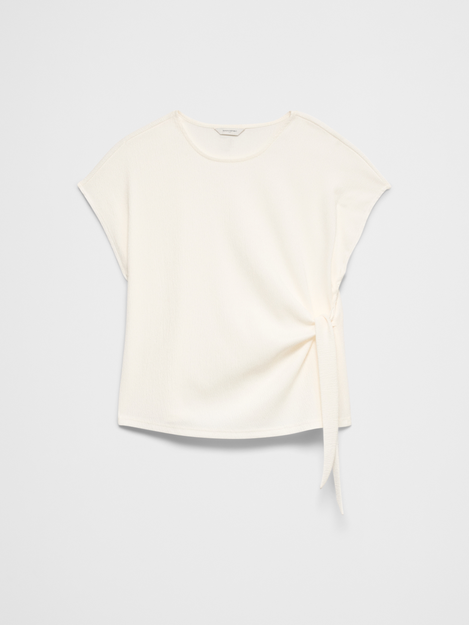 Image number 4 showing, Textured Smocked Side-Tie Top