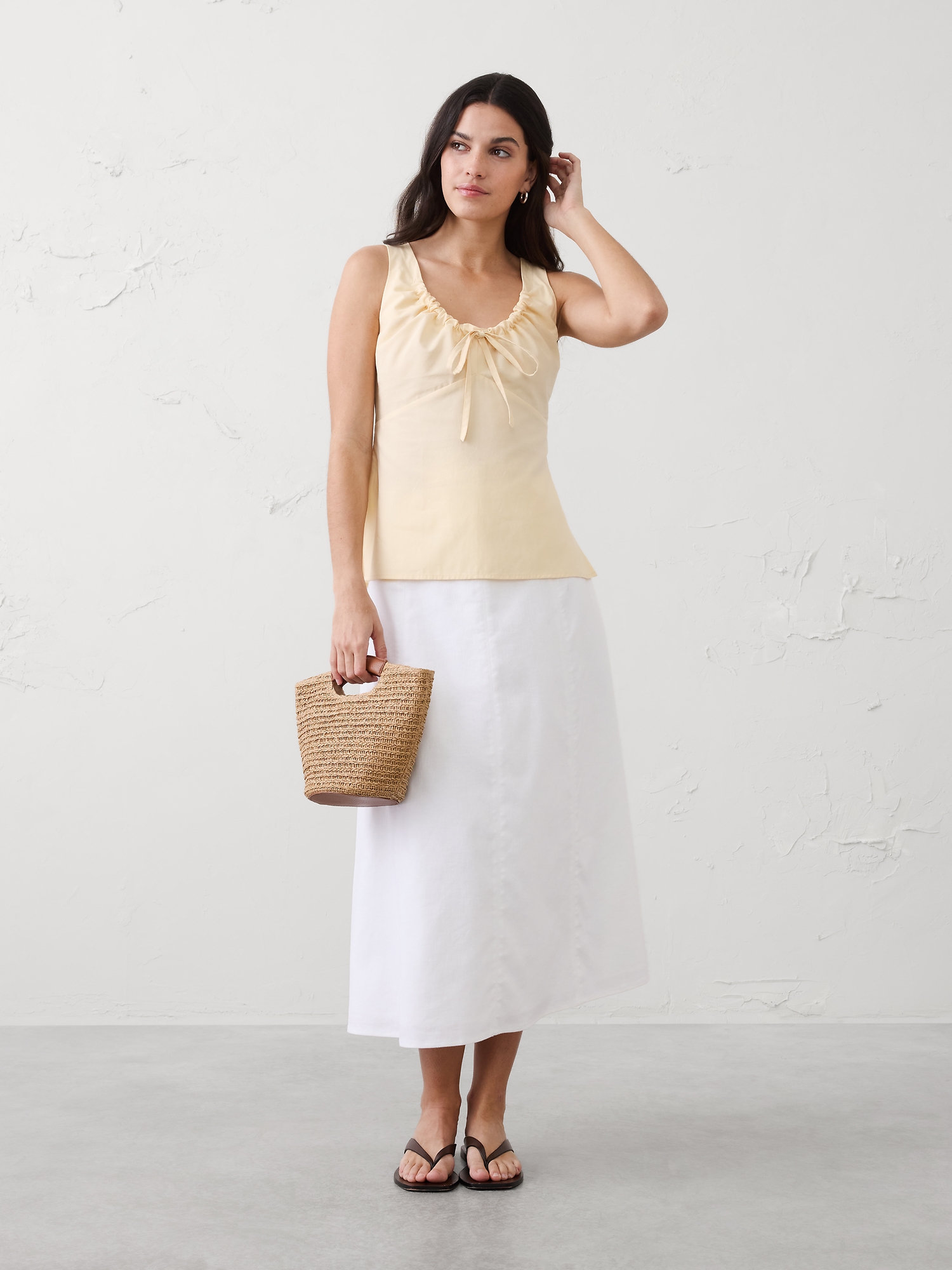 Image number 1 showing, Cinched Bust-Tie Top