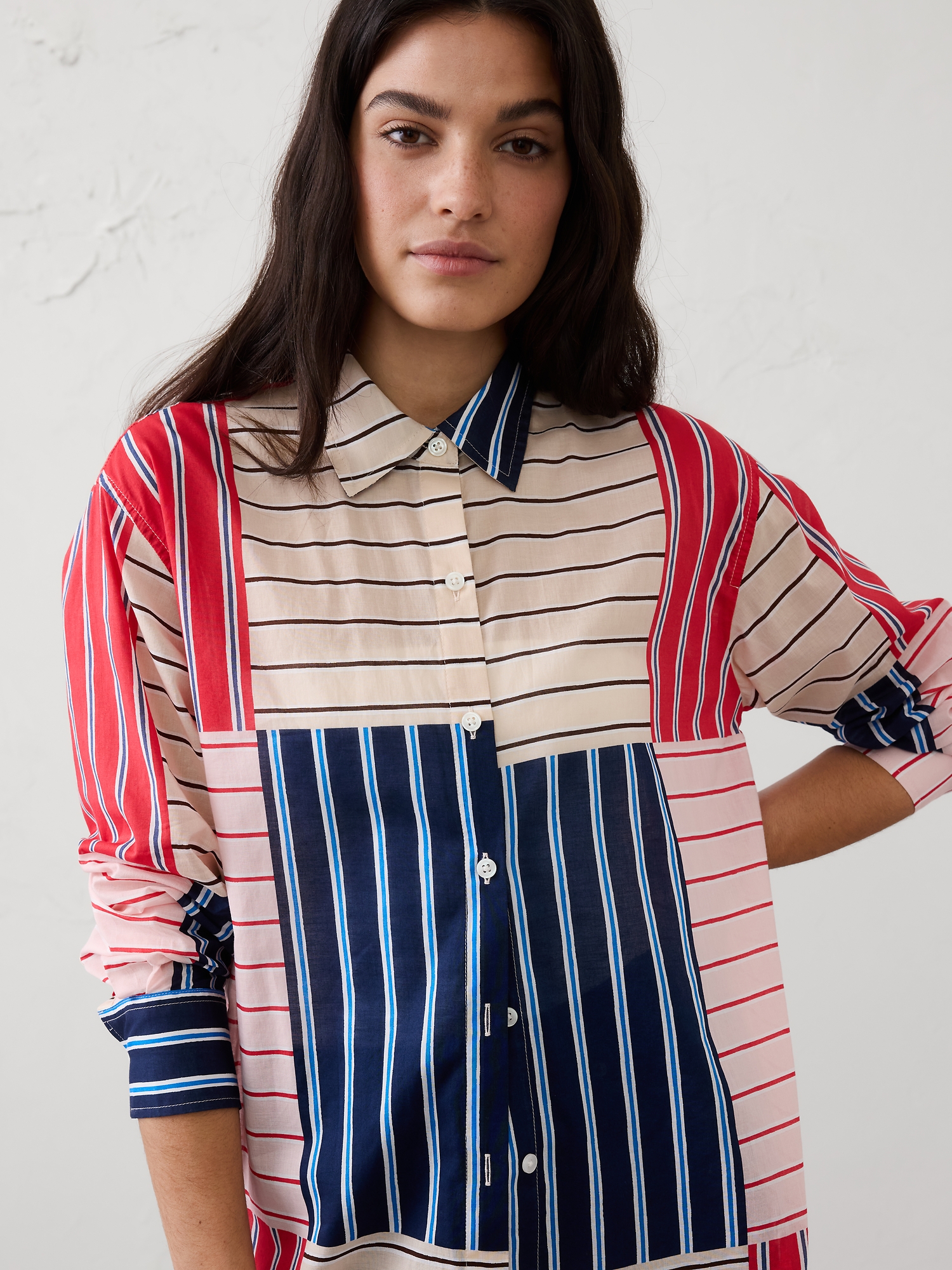 Image number 3 showing, Striped Voile Shirt