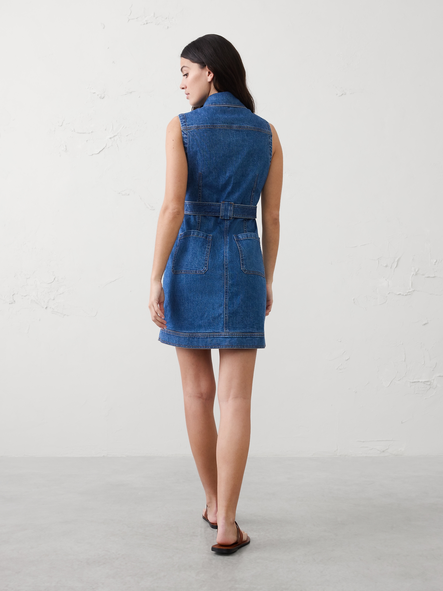 Image number 2 showing, Patchwork Denim Utility Mini Dress