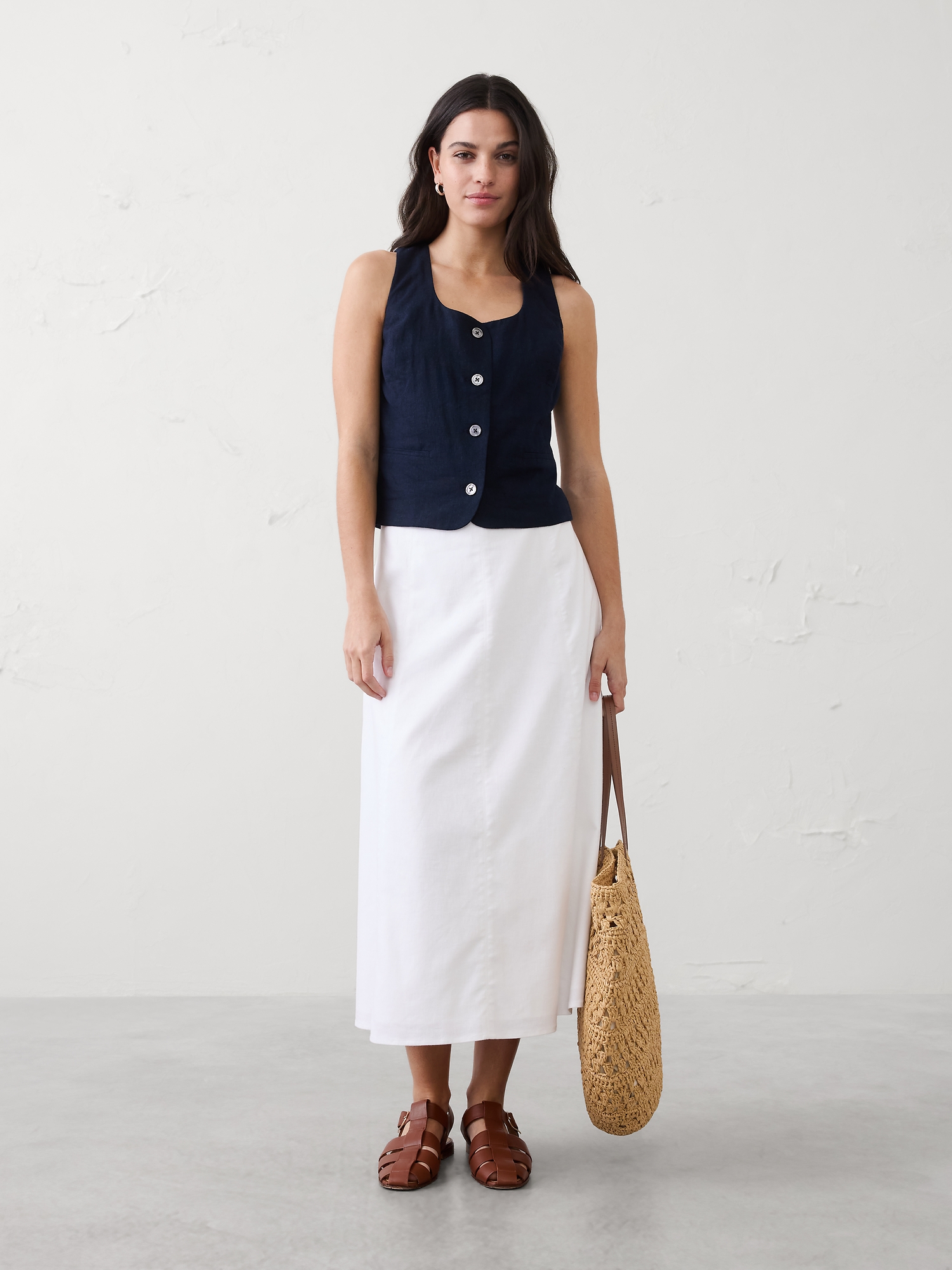 L'image numéro 1 présente Gilet à encolure dégagée