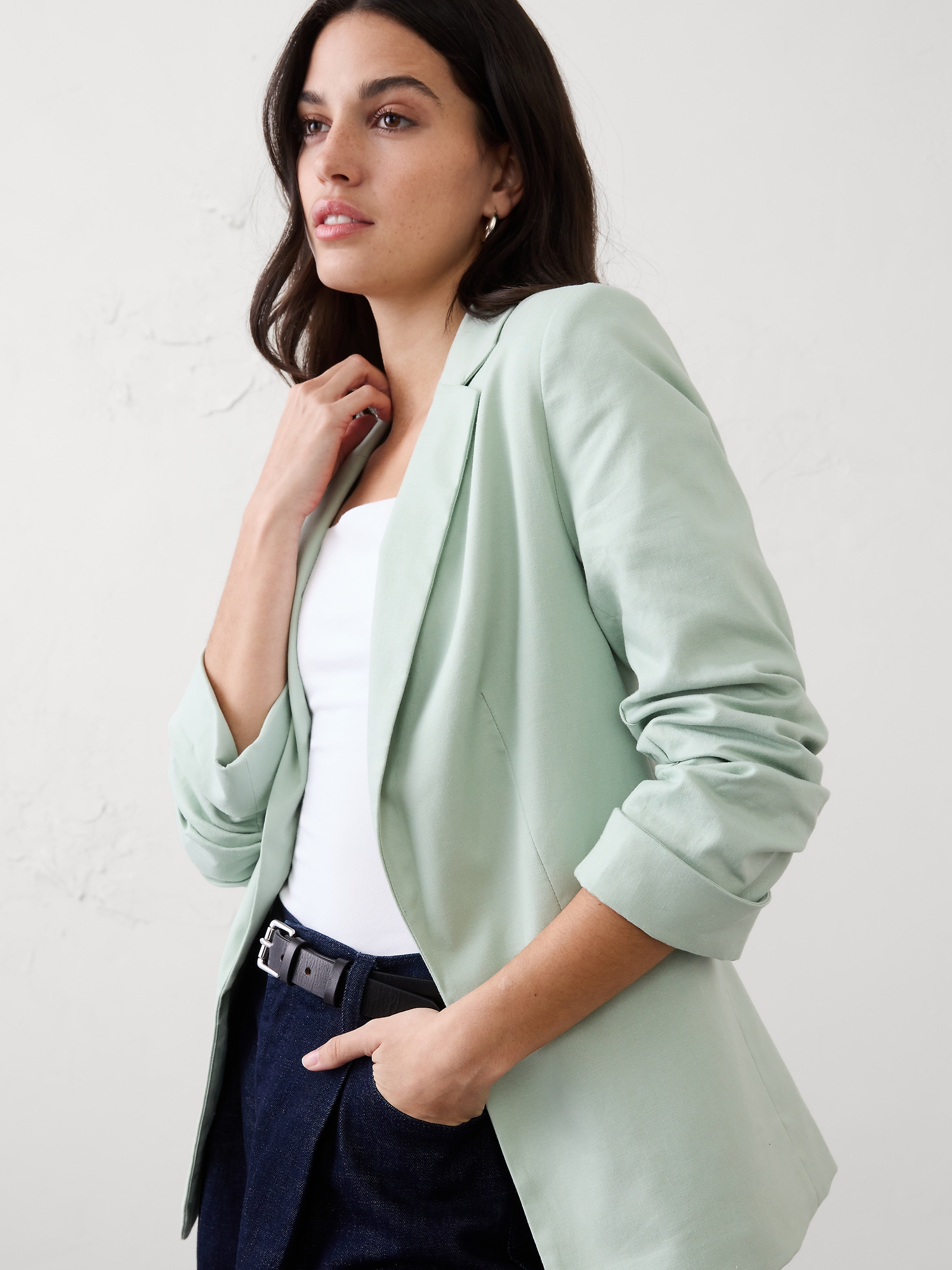 L'image numéro 3 présente Blazer Hayden en mélange de lin