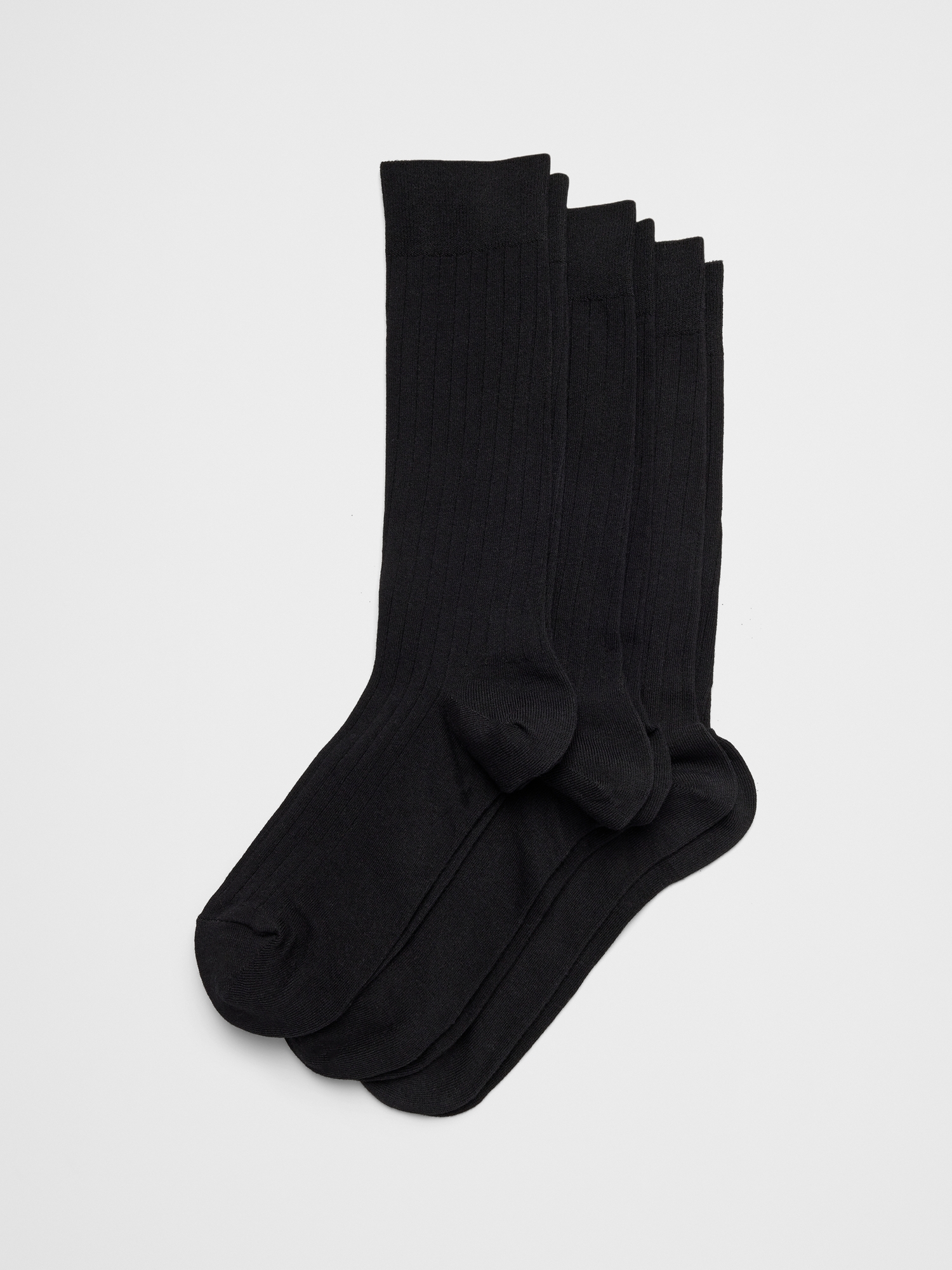 L'image numéro 1 présente Chaussettes habillées côtelées (paquet de 3 paires)
