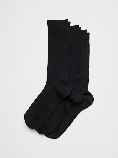 CHAUSSETTES HABILLÉES CÔTELÉES (PAQUET DE 3 PAIRES)