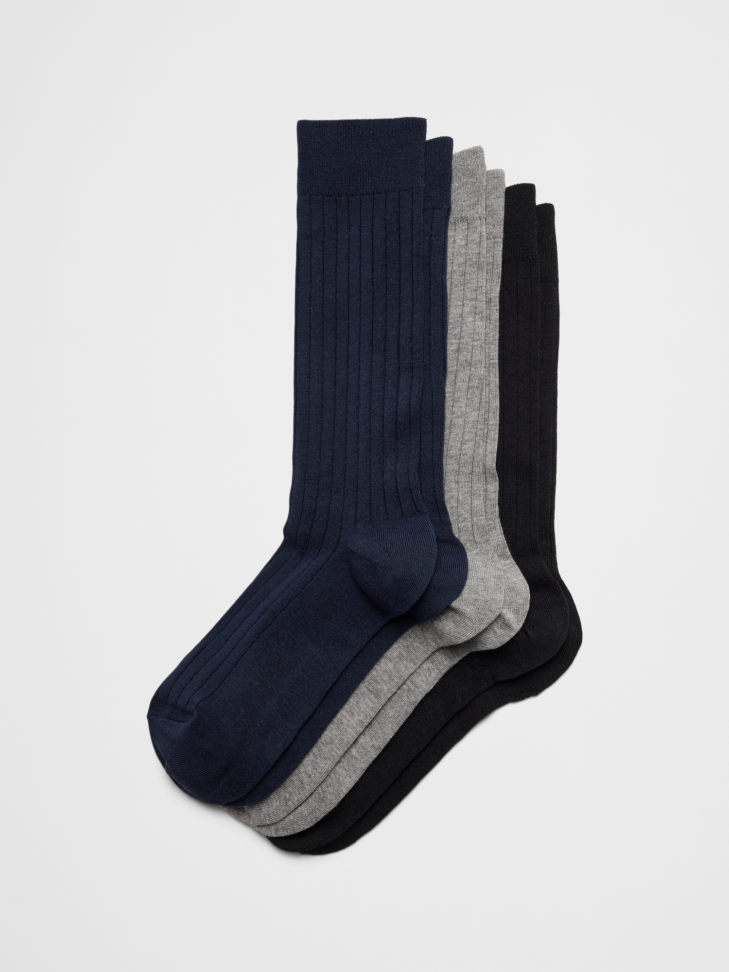 Image number 1 showing, Ribbed Dress Socks (3 pack)