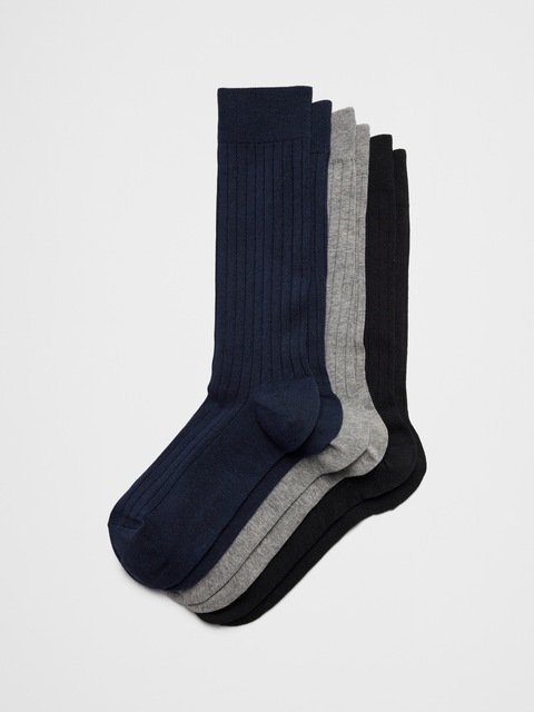 CHAUSSETTES HABILLÉES CÔTELÉES (PAQUET DE 3 PAIRES)