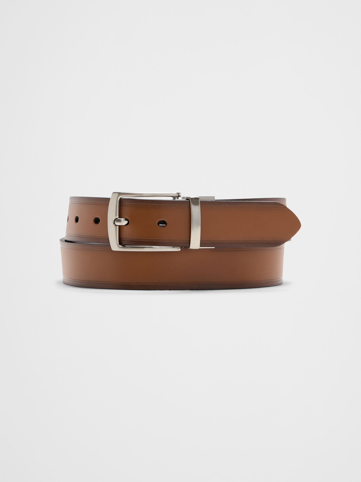 Image number 1 showing, Reversible Leather Dress Belt