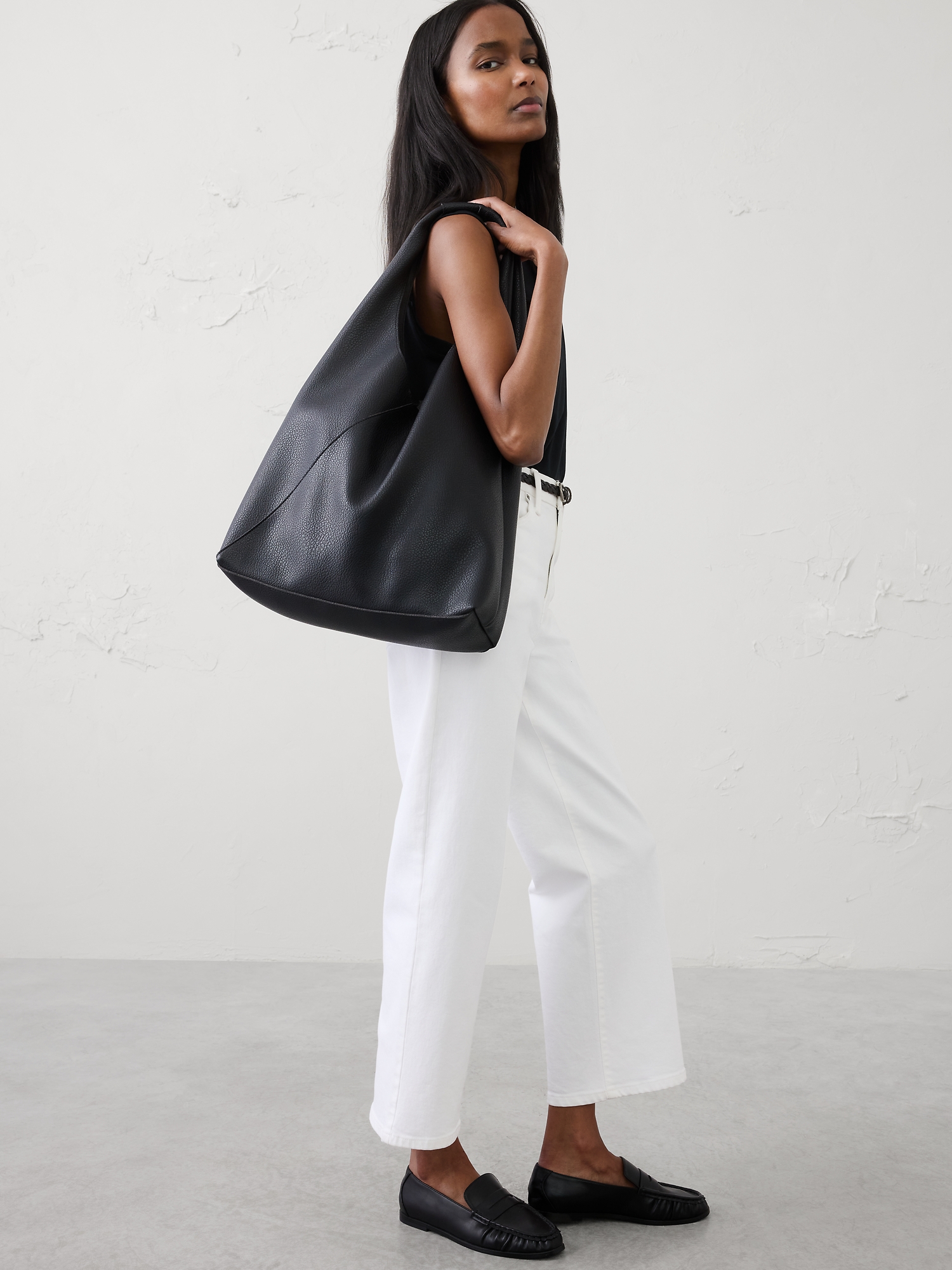 Image number 2 showing, Vegan Leather Slouchy Tote
