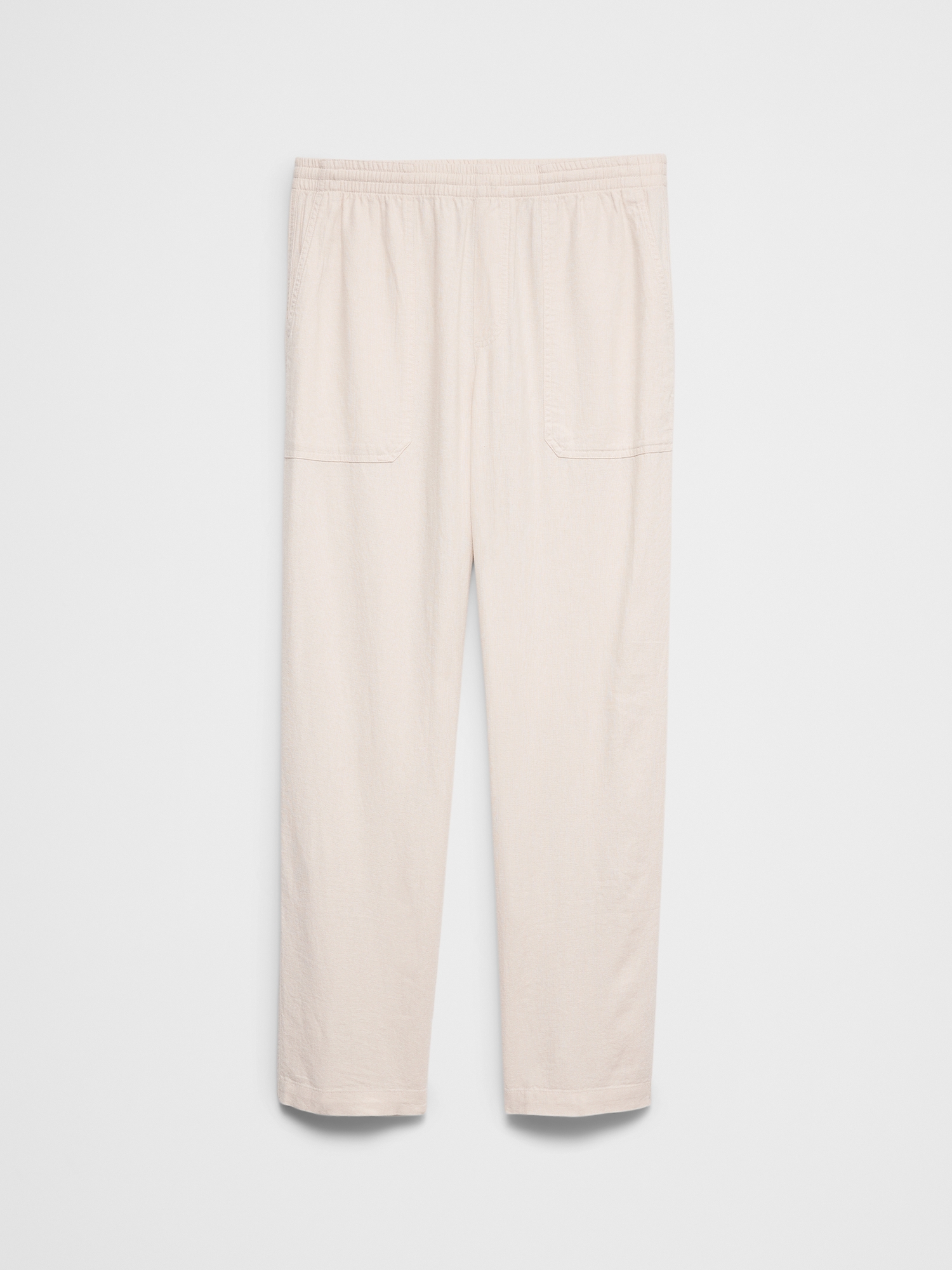 Image number 4 showing, Straight-Fit Linen-Blend Pull-On Pant