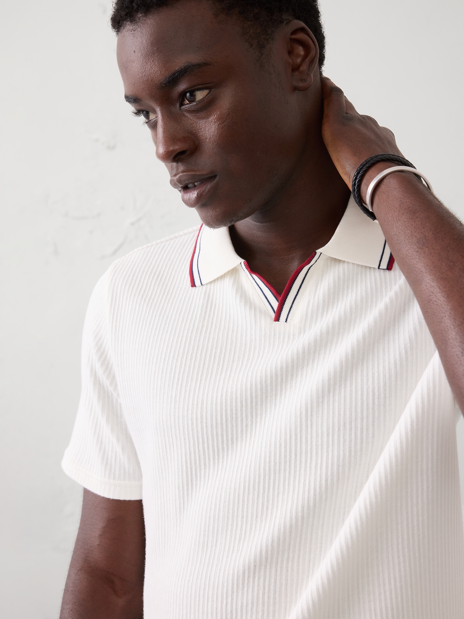 Image number 3 showing, Crinkle Ribbed Collar Shirt