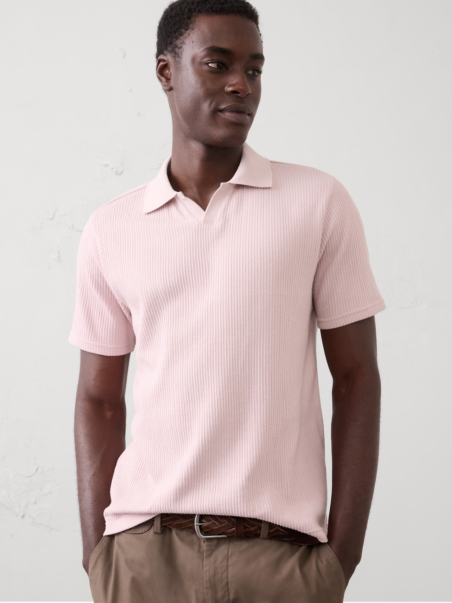 Image number 1 showing, Crinkle Ribbed Collar Shirt