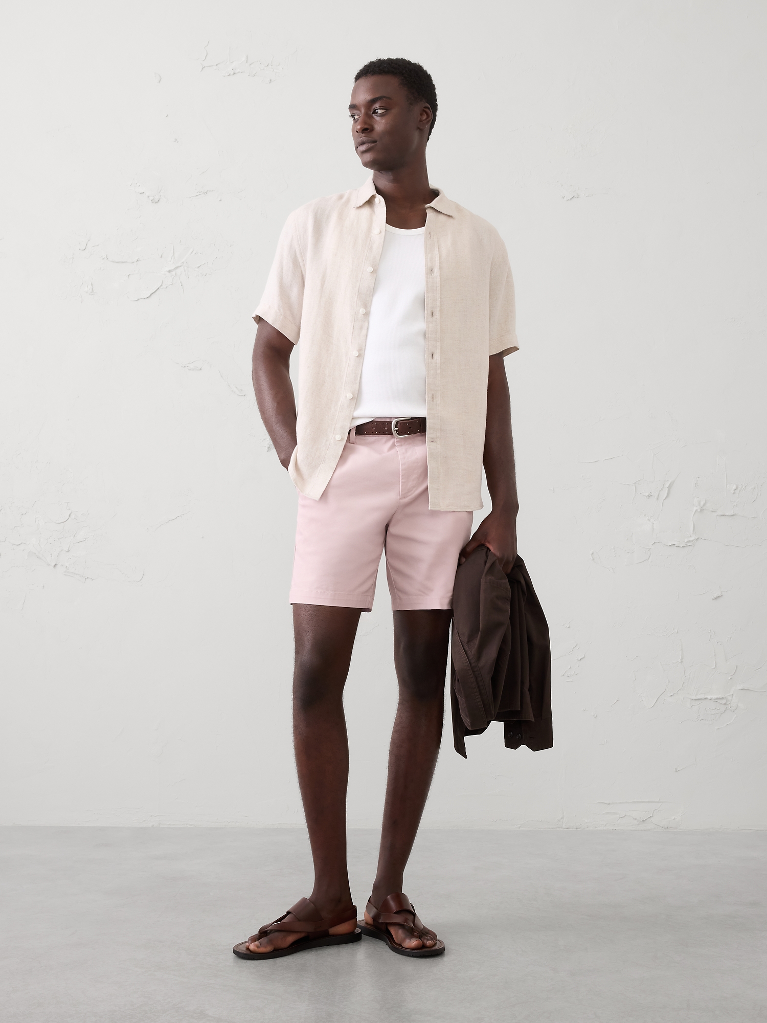 L'image numéro 1 présente Short rodé coupe étroite 18 cm