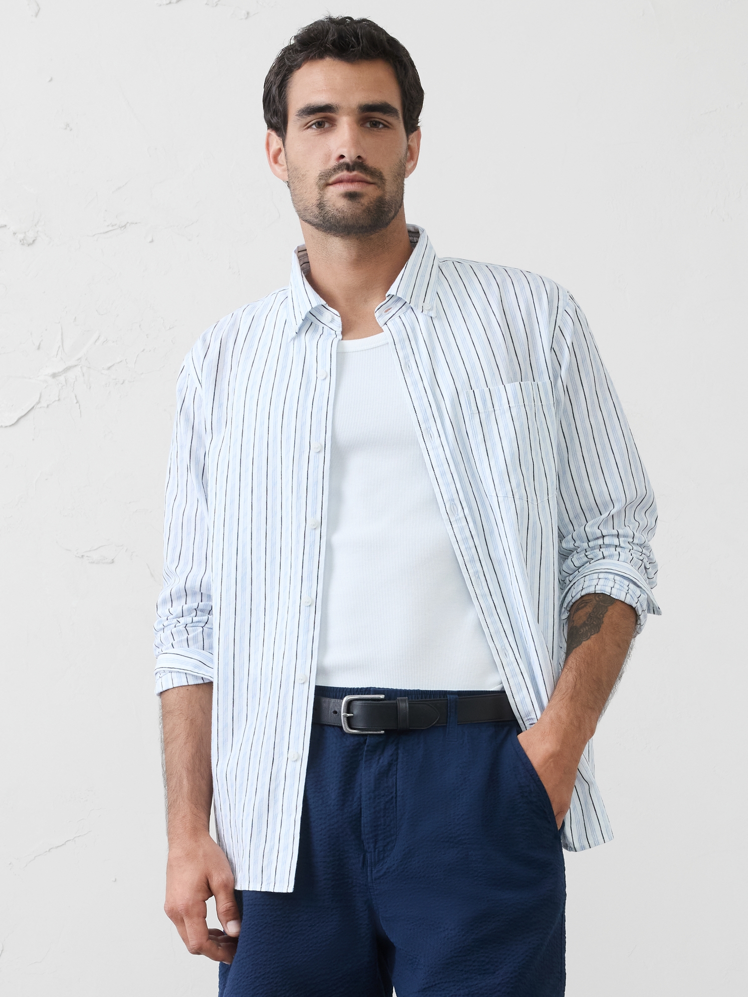 Image number 1 showing, Standard-Fit Seersucker Shirt