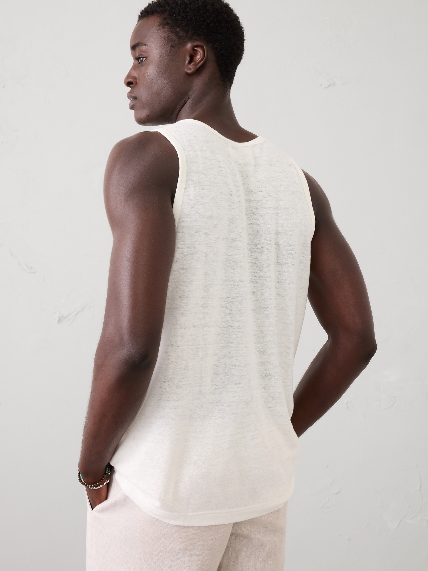 Image number 2 showing, Linen-Blend Tank