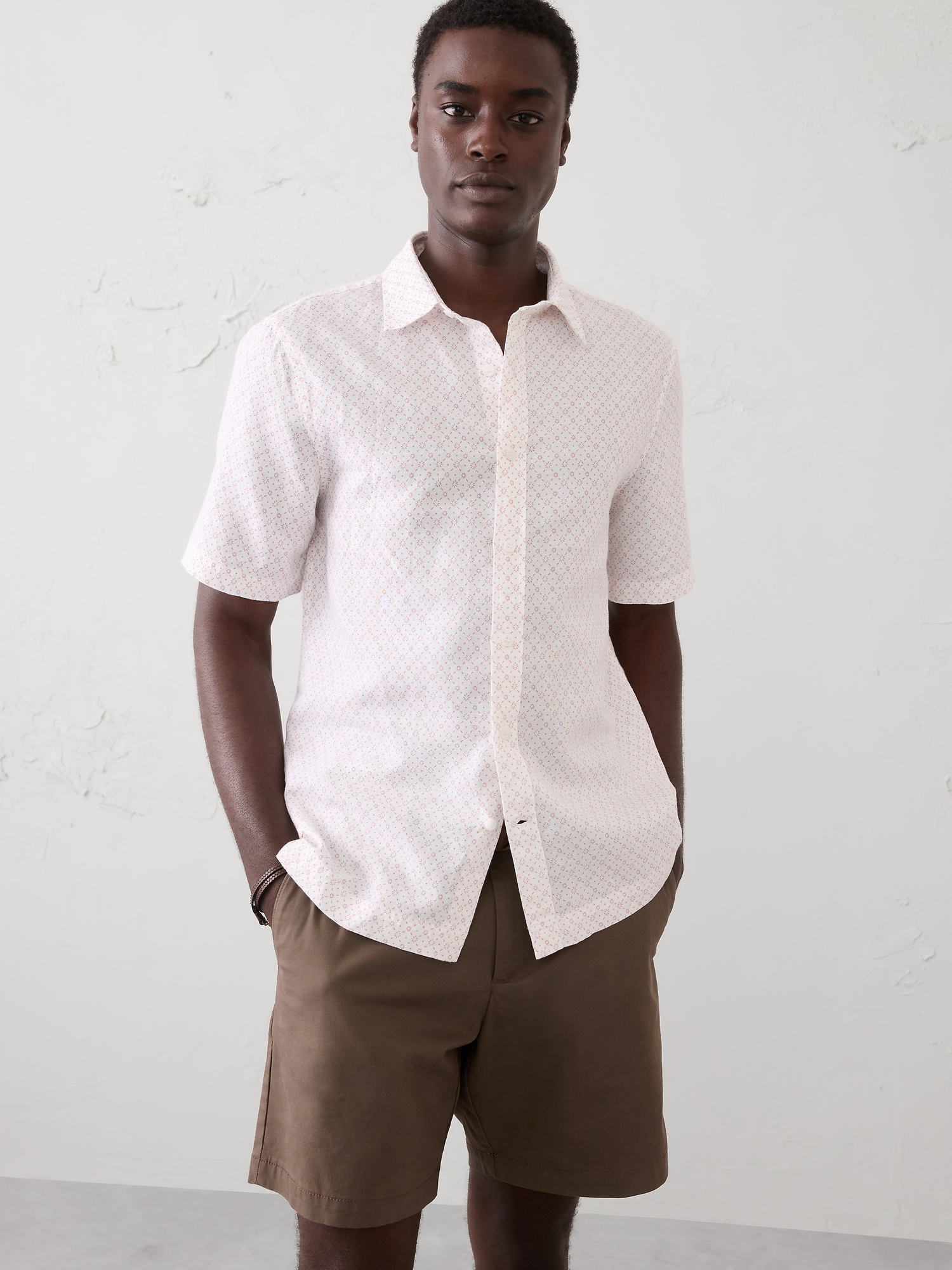 Image number 1 showing, Standard-Fit Linen-Blend Shirt
