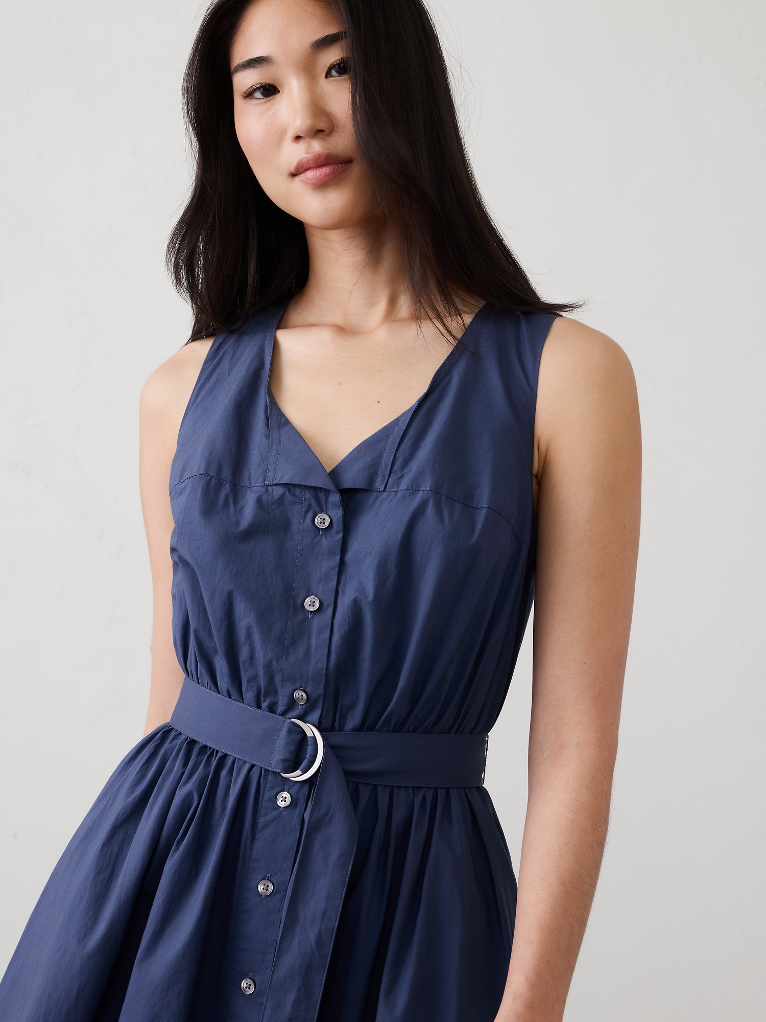 Image number 3 showing, Poplin Knee-Length Dress