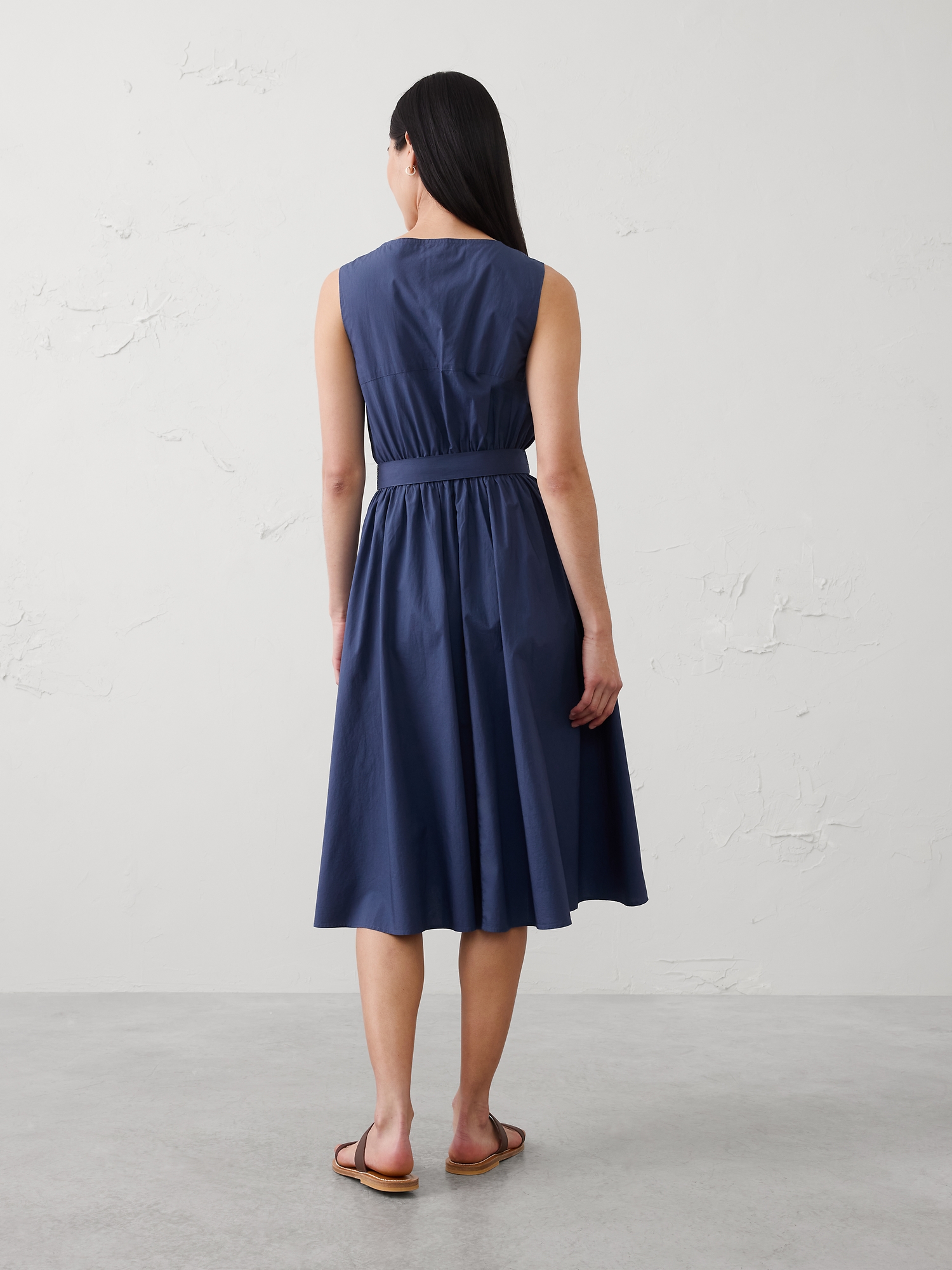 Image number 2 showing, Poplin Knee-Length Dress