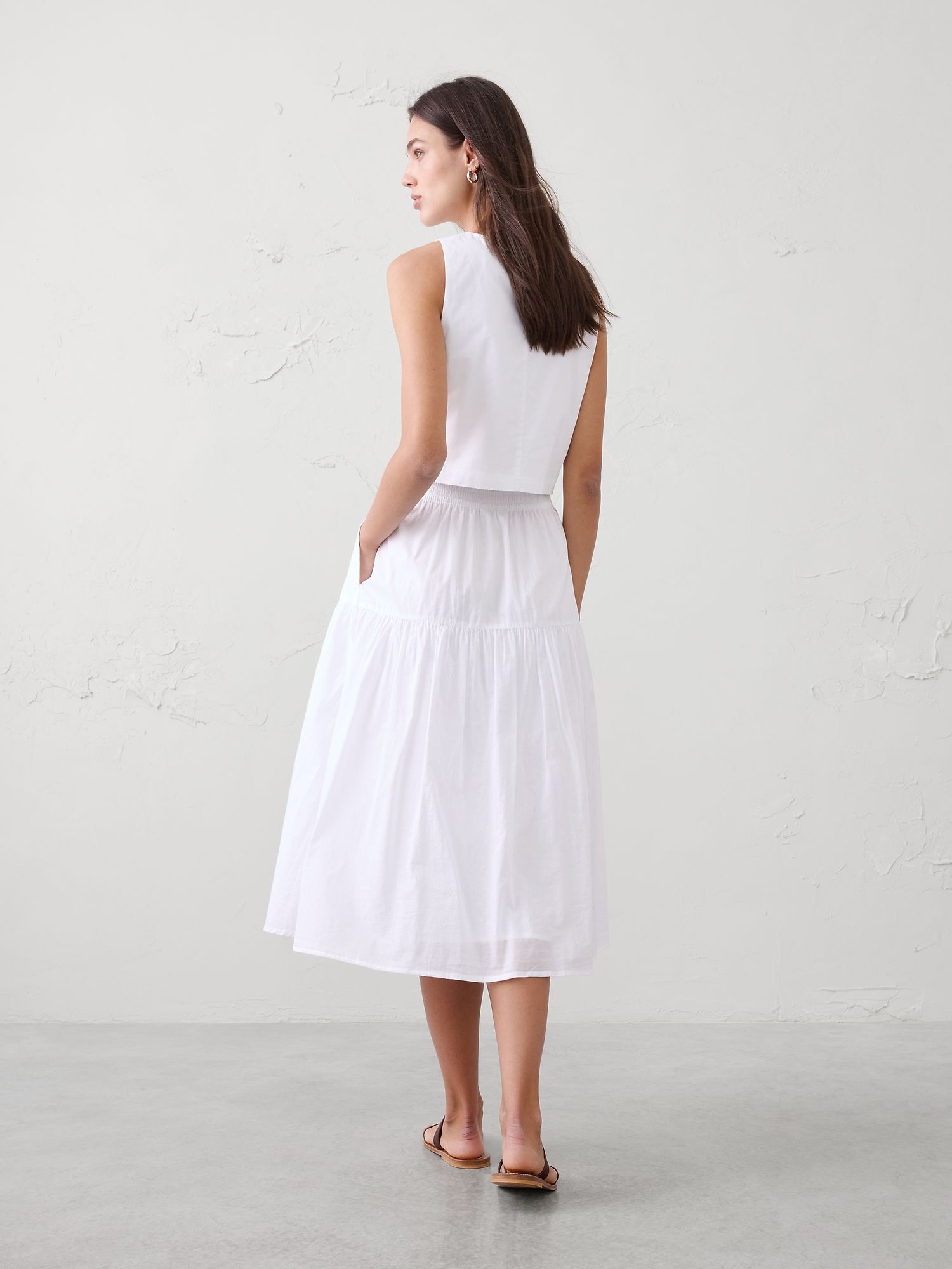 Image number 2 showing, Tier Voile Midi Skirt