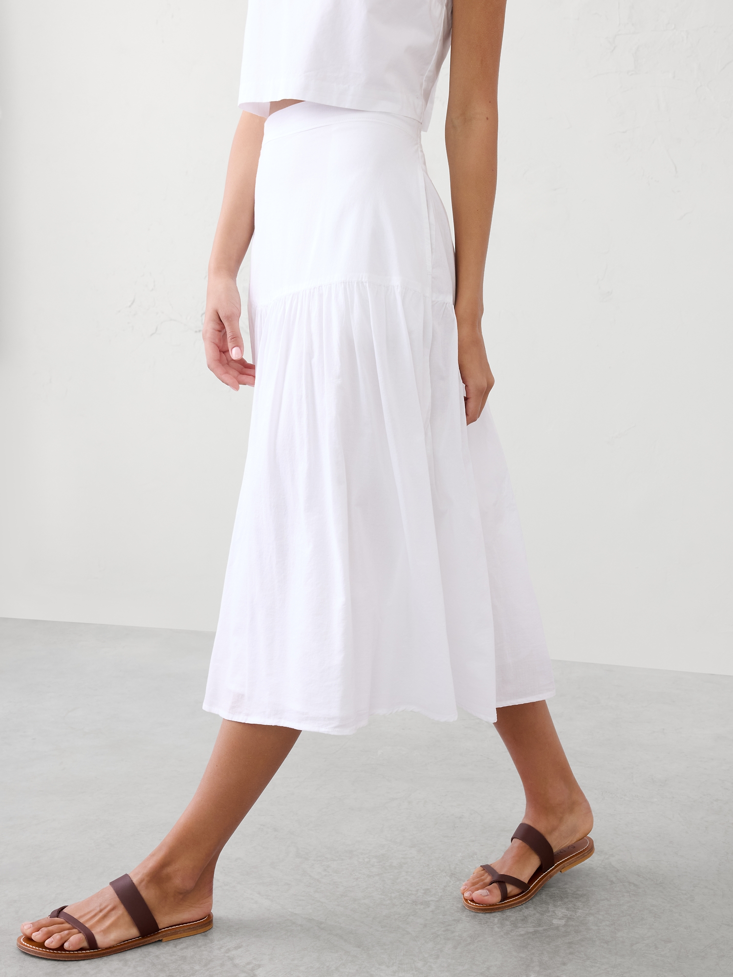 Image number 3 showing, Tier Voile Midi Skirt