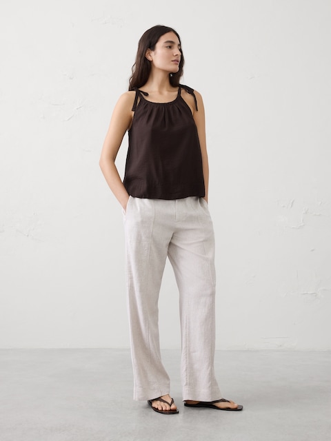 Silky Tie-Shoulder Tank