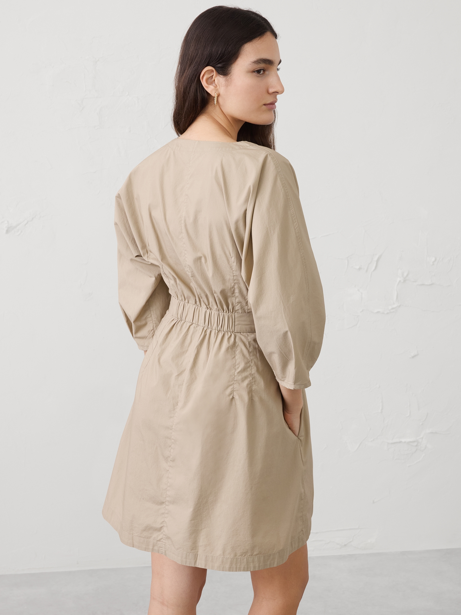 Image number 2 showing, Split-Crewneck Above-Knee Dress