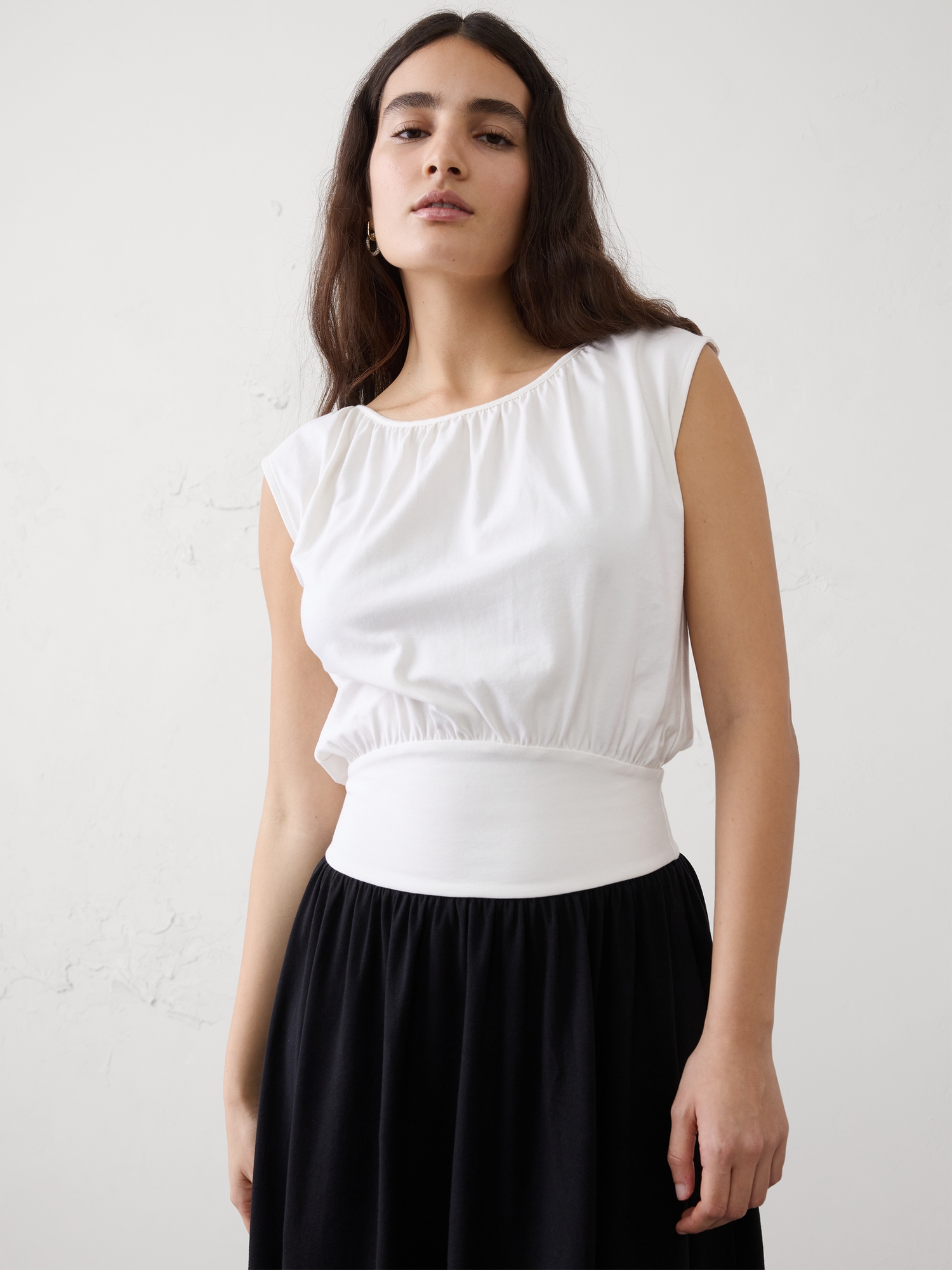 Image number 3 showing, Knit Blouson Midi Dress
