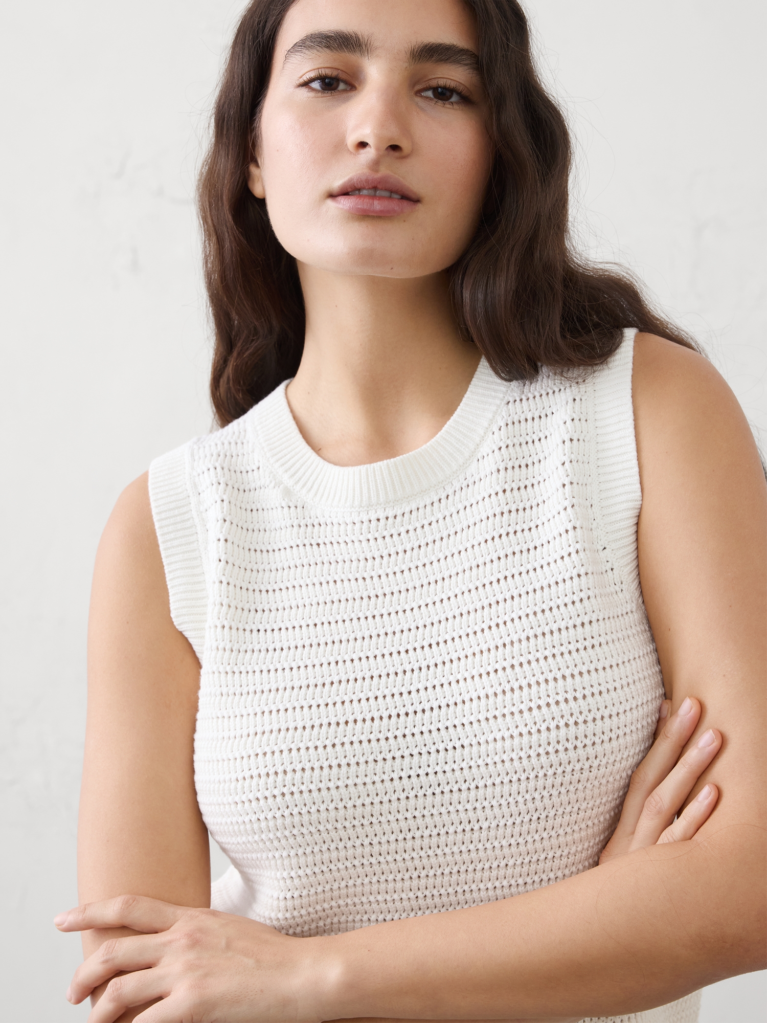 L'image numéro 3 présente Débardeur en tricot texturé