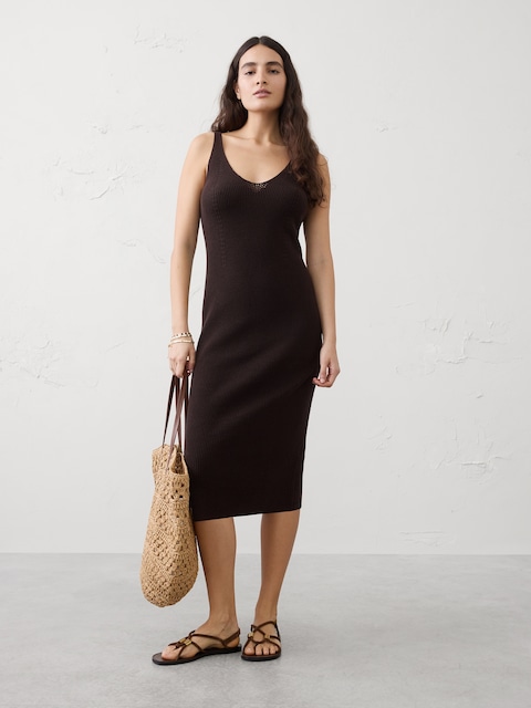 V-Neck Tank Midi Dress