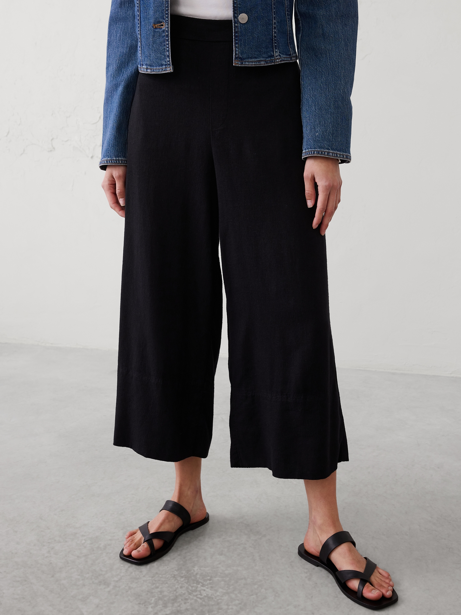 Image number 6 showing, Anyday Wide-Leg High-Rise Linen-Blend Cropped Pant