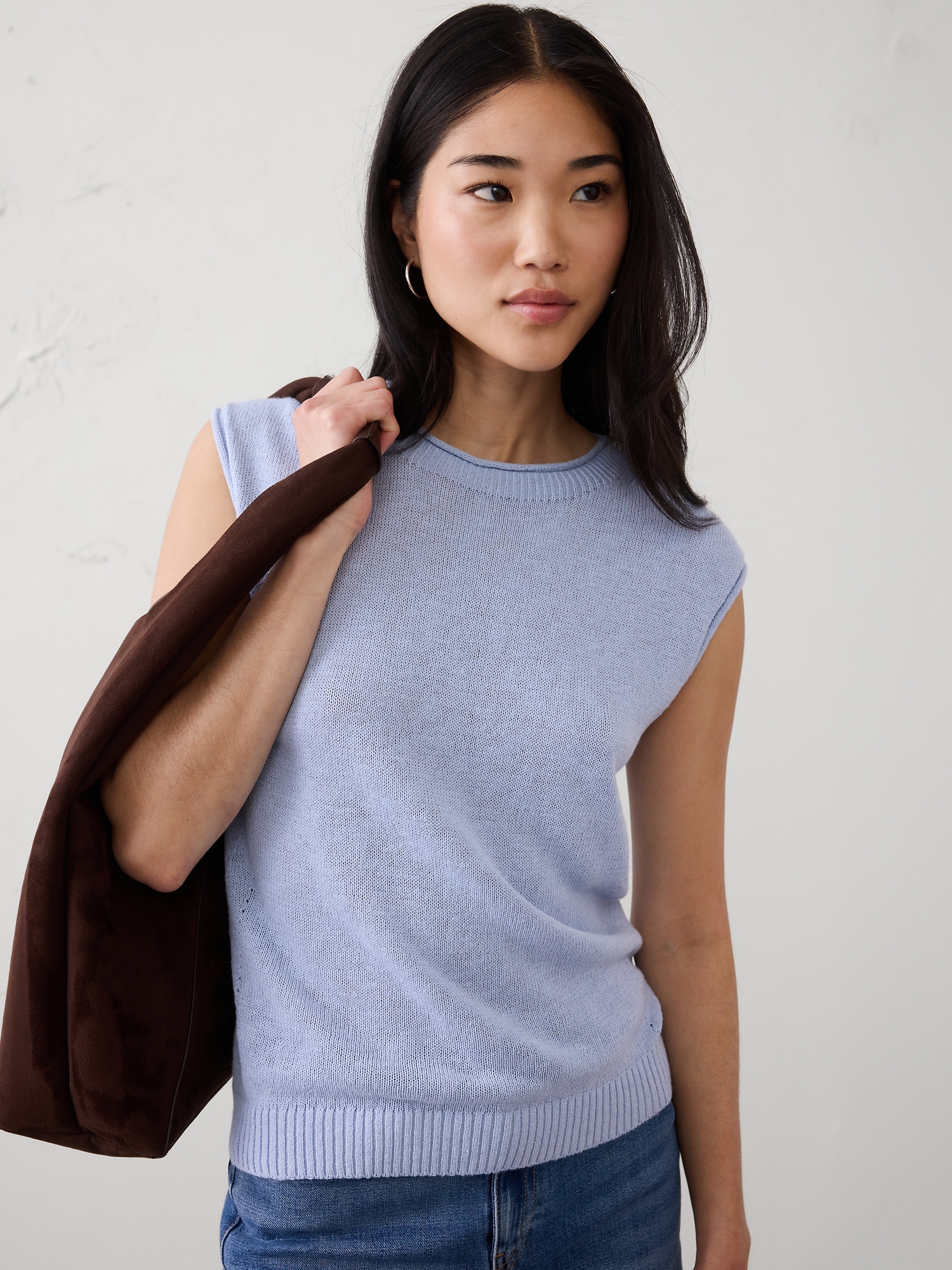 L'image numéro 1 présente Camisole en coton et ramie