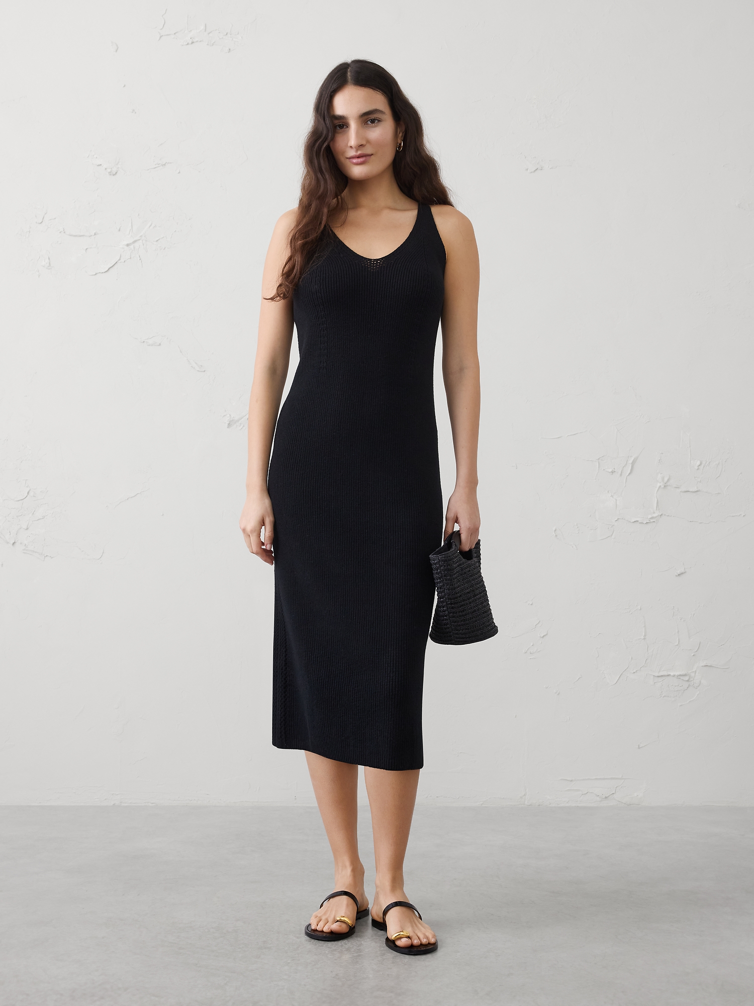 Image number 1 showing, V-Neck Tank Midi Dress
