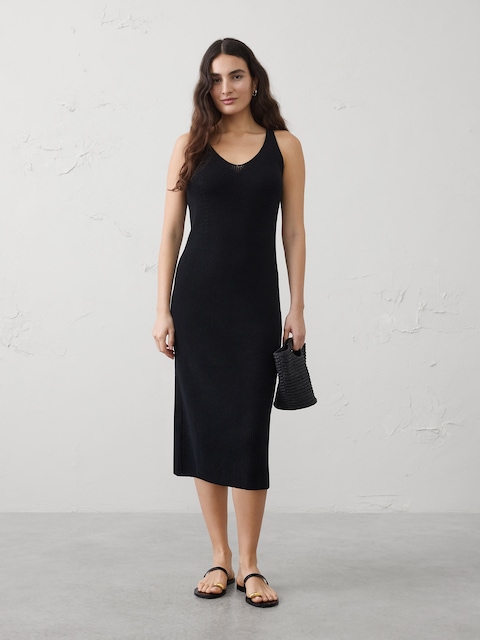 V-Neck Tank Midi Dress