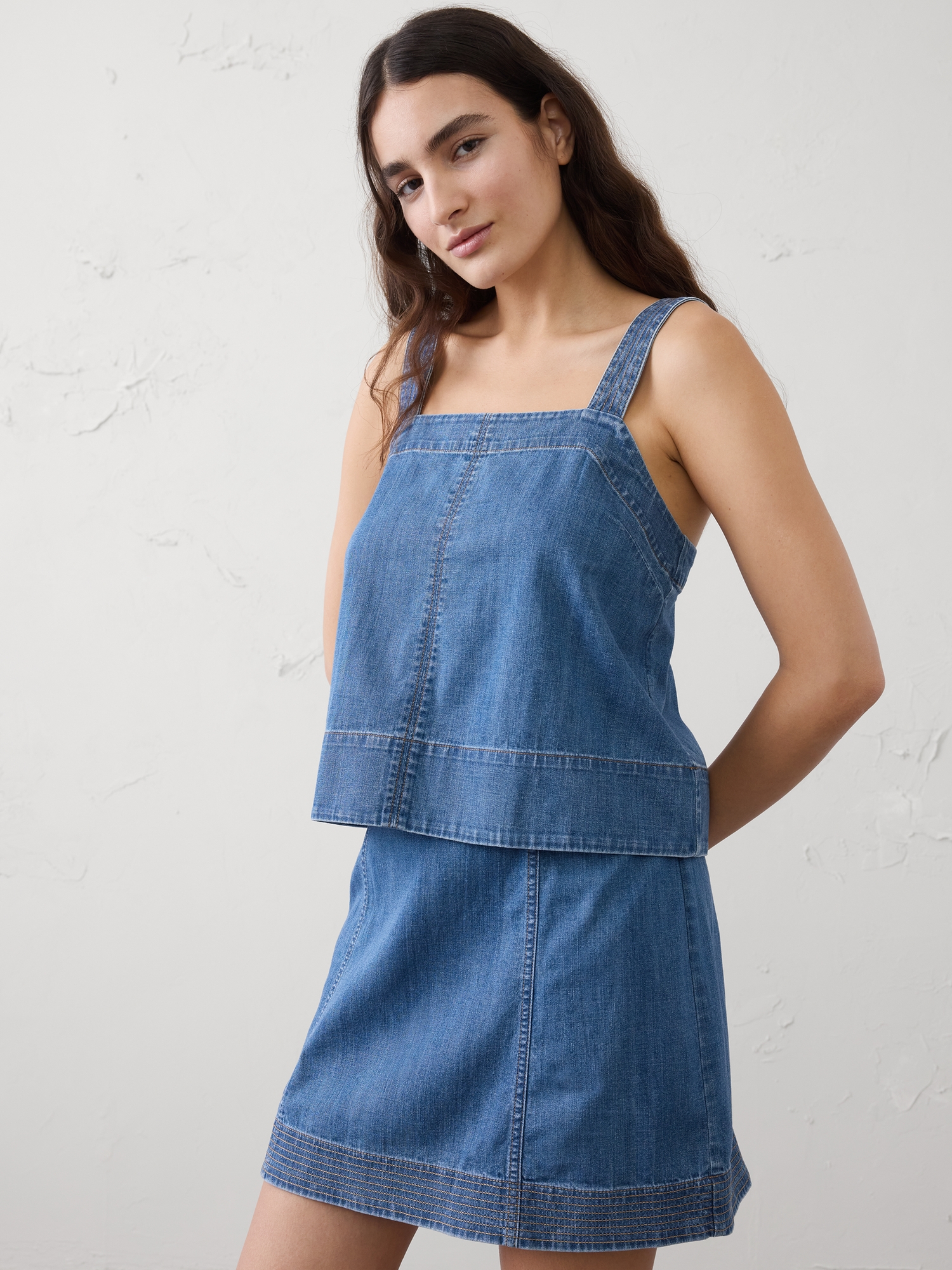 Image number 6 showing, Linen-Blend Trapunto Tank