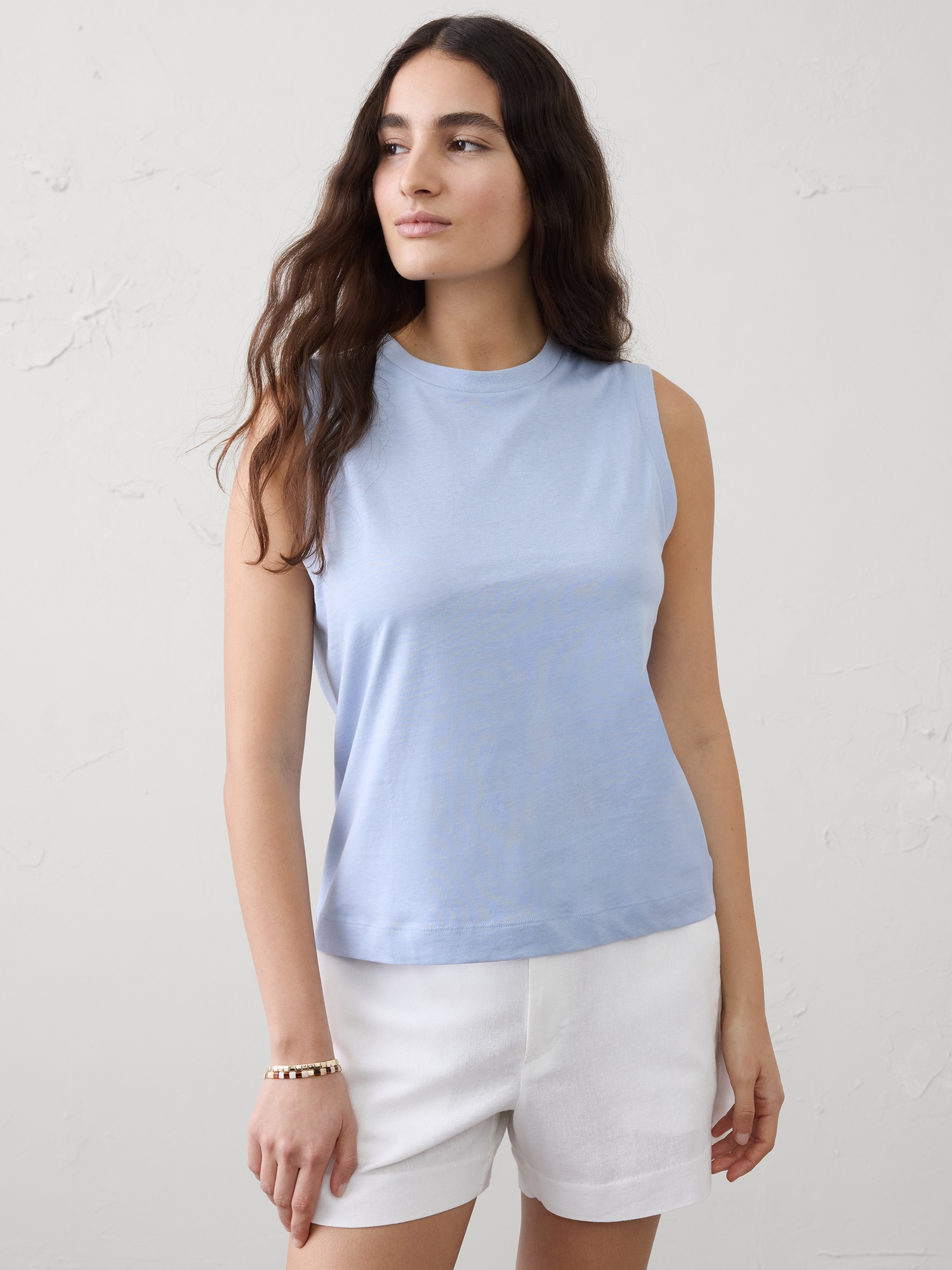 L'image numéro 1 présente Camisole en coton de qualité supérieure