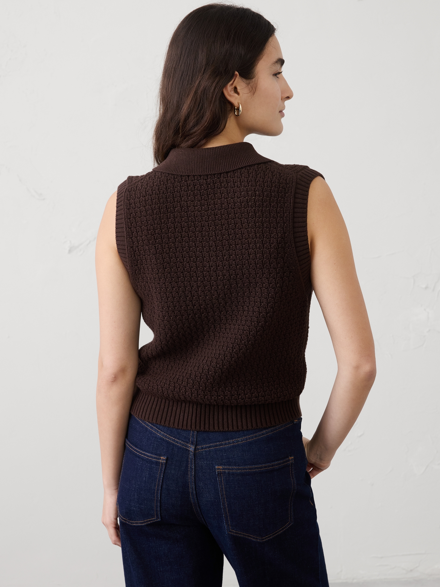 Image number 2 showing, Cotton Crochet Sweater Polo