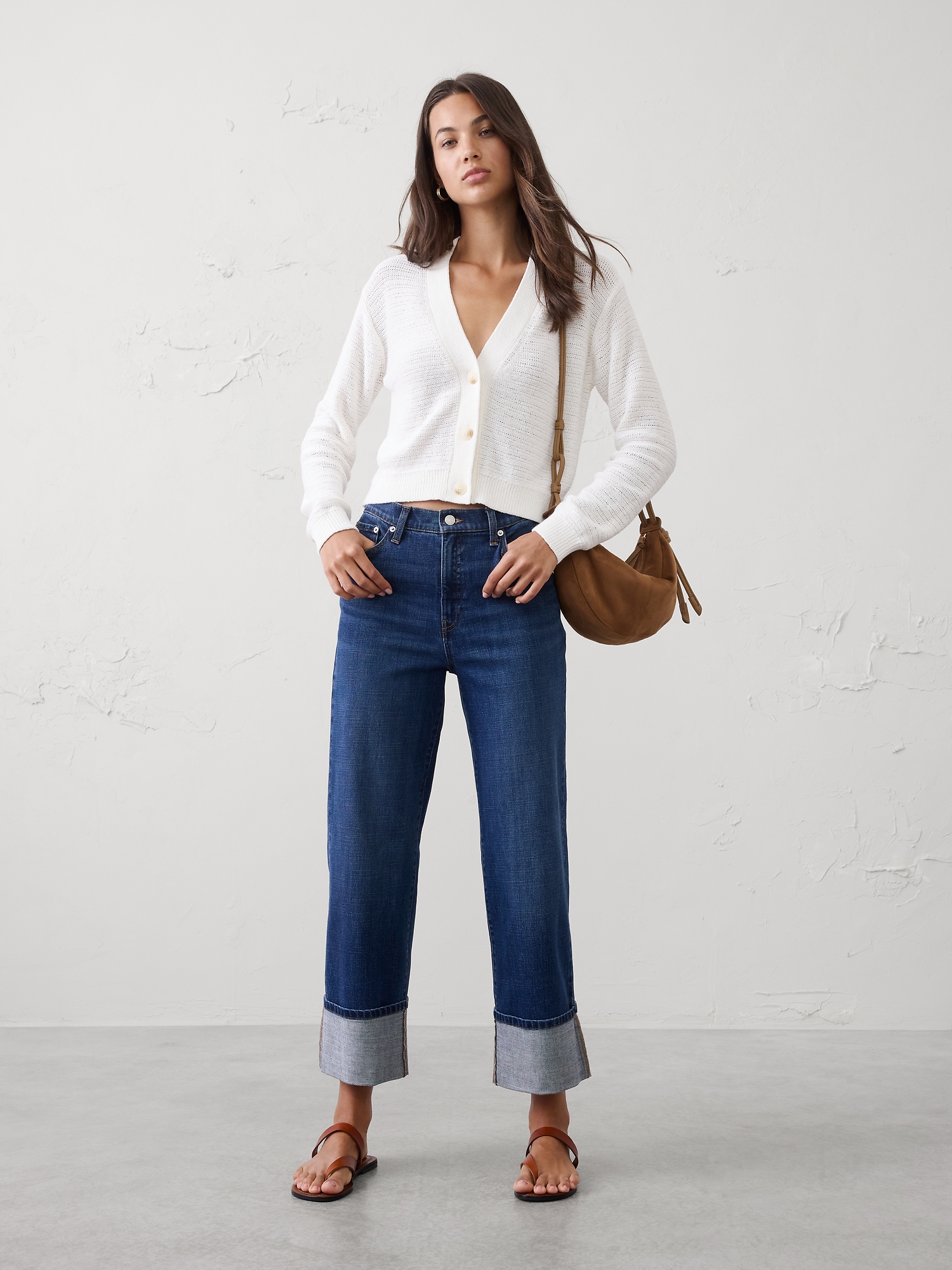 Image number 1 showing, Cotton Tape Cardigan Sweater