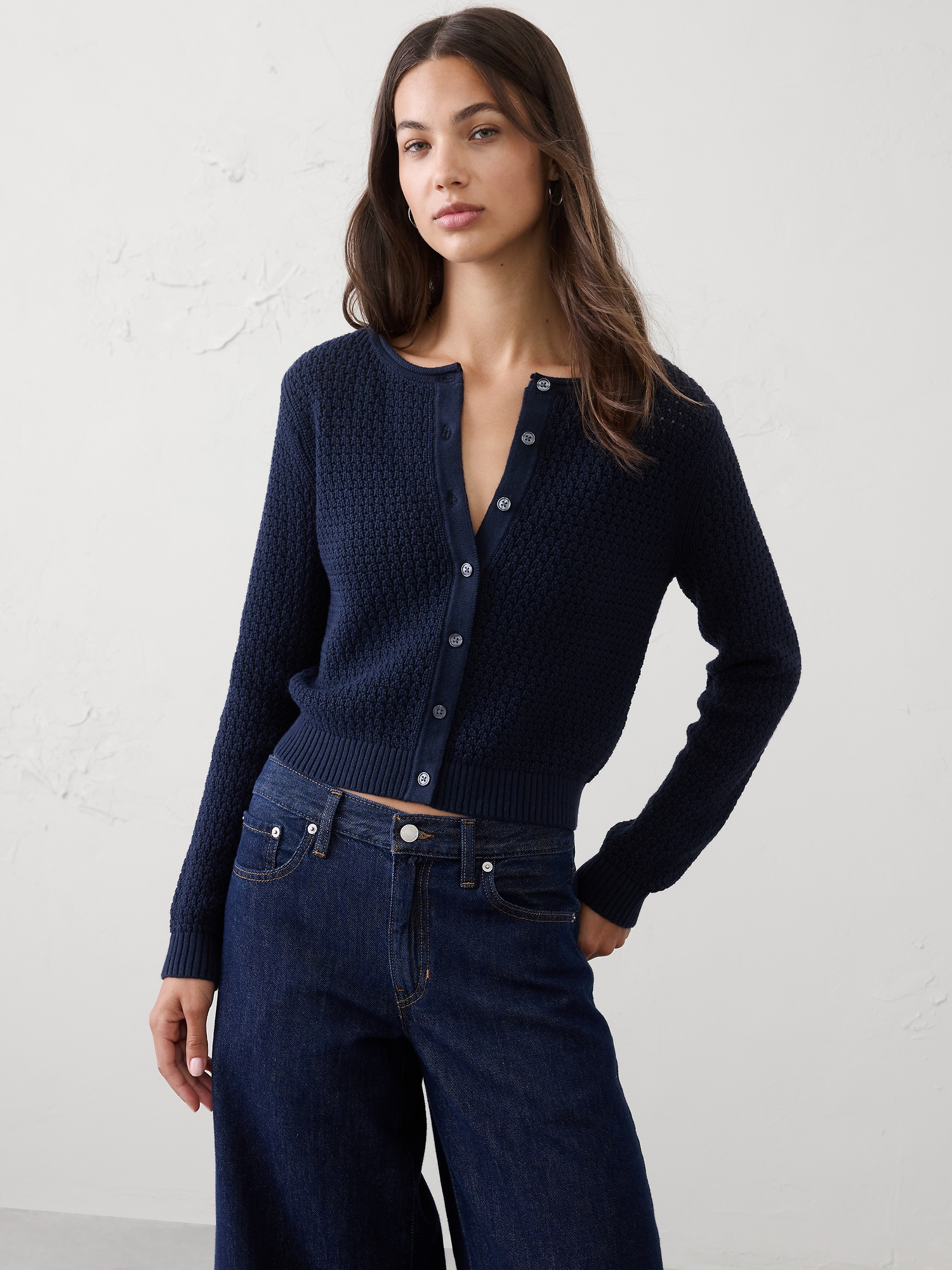 Image number 1 showing, Cotton Crochet Cardigan