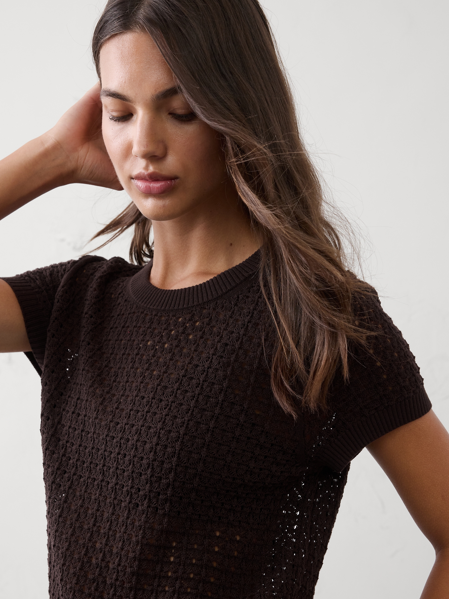 Image number 3 showing, Pointelle Sweater