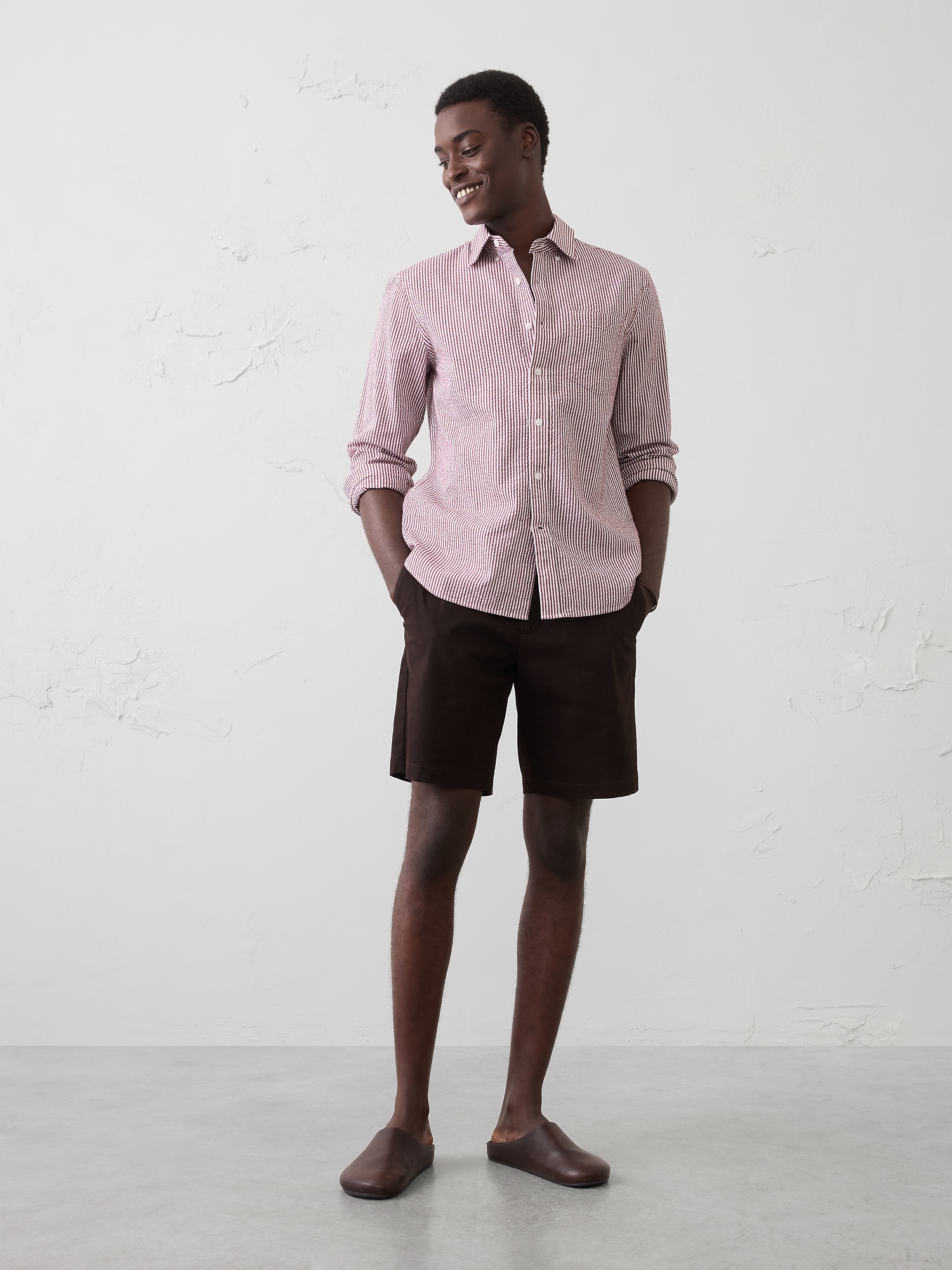 Image number 1 showing, Standard-Fit Seersucker Shirt