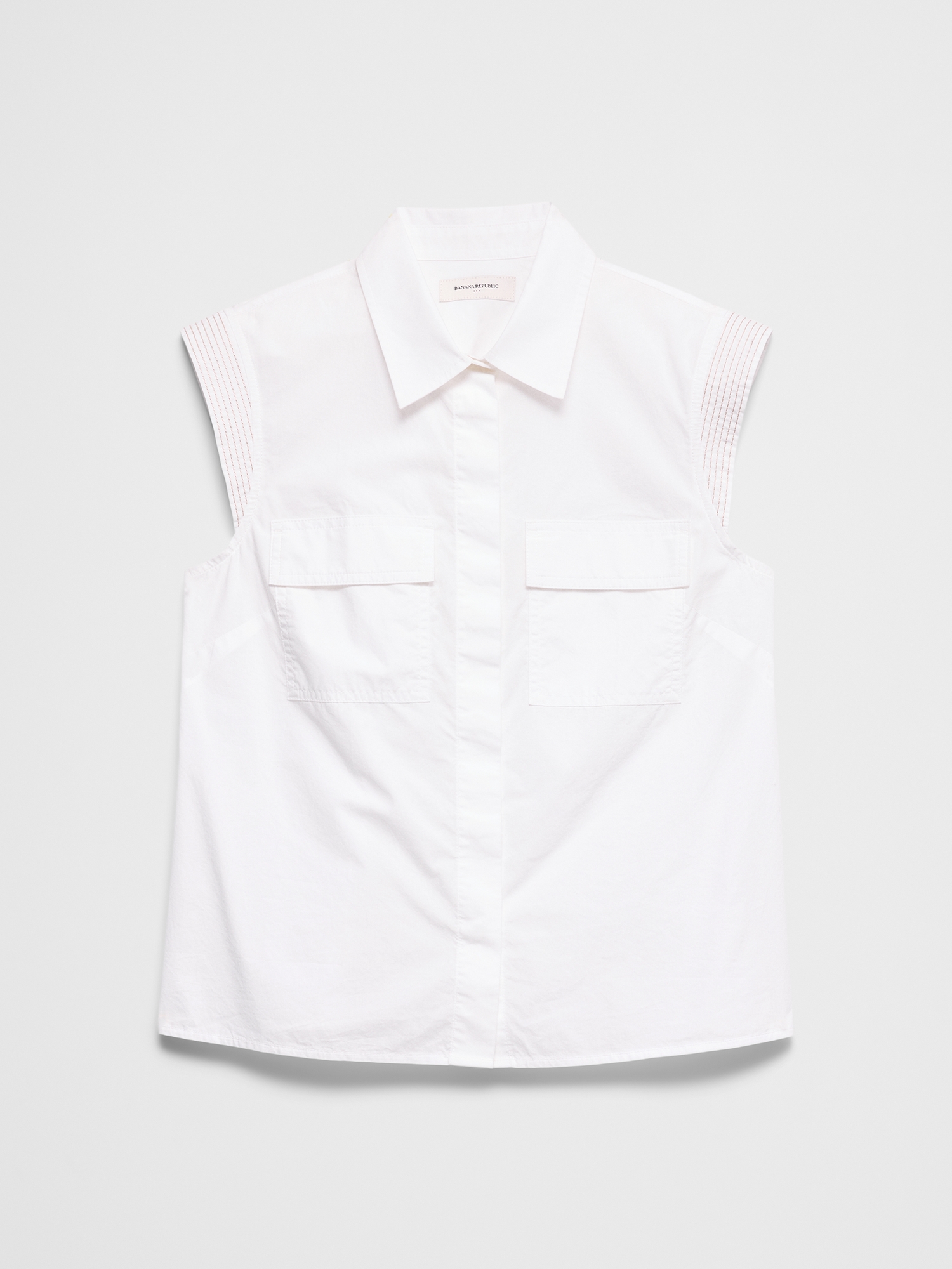 L'image numéro 4 présente Chemise à mancherons trapunto
