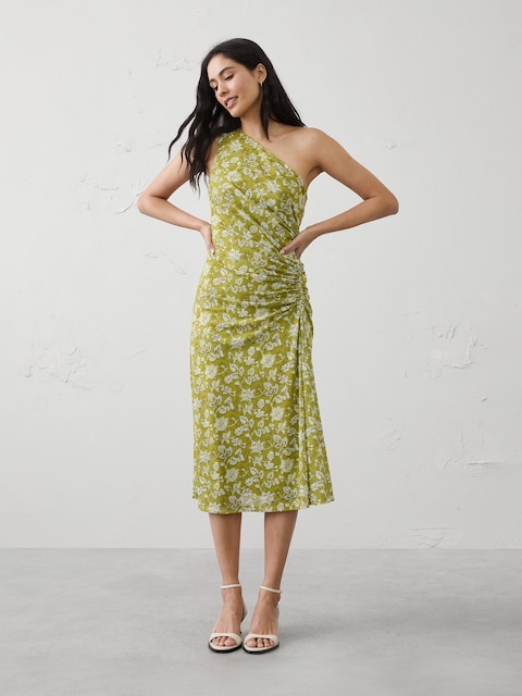 One-Shoulder Midi Dress